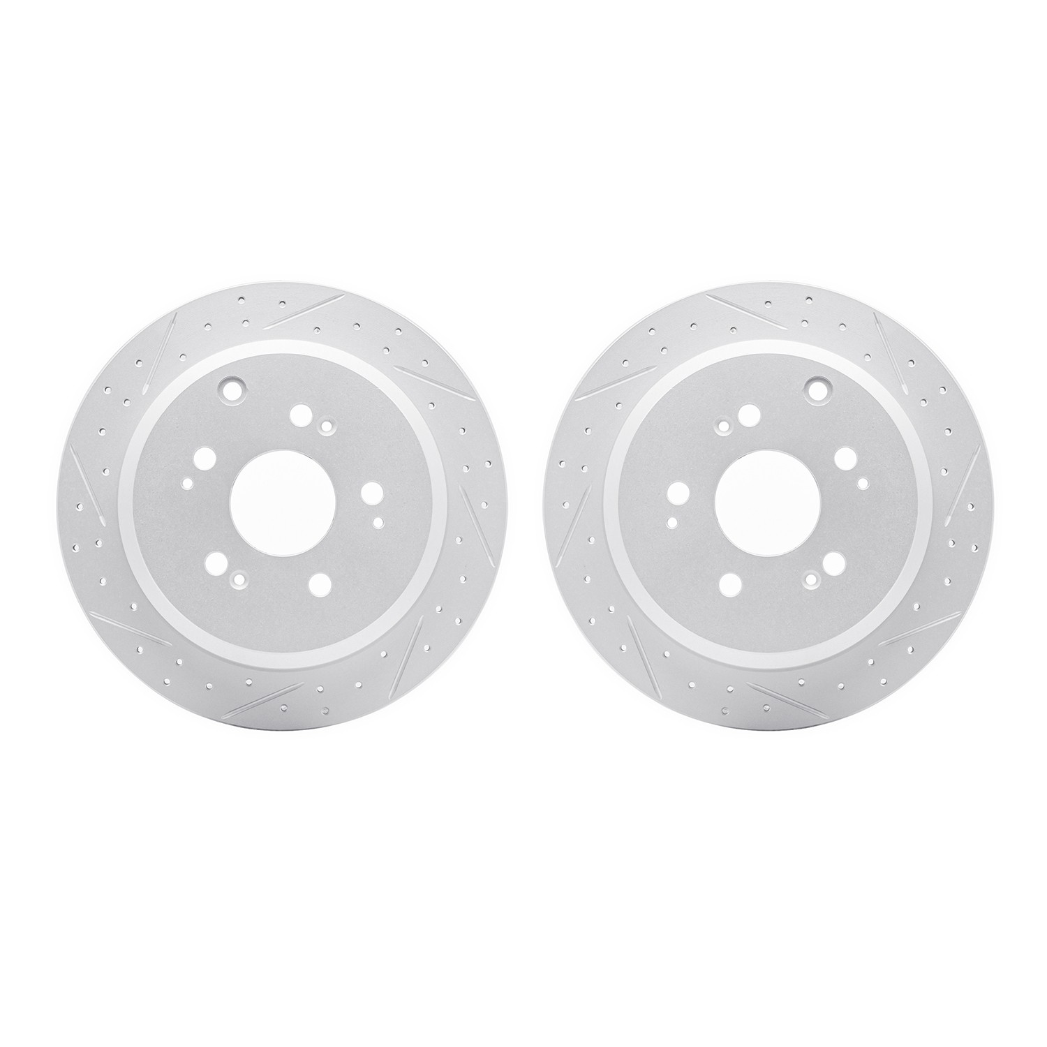 DFC Rear Drilled Slotted Brake Rotors (Set of 2) - Main Image