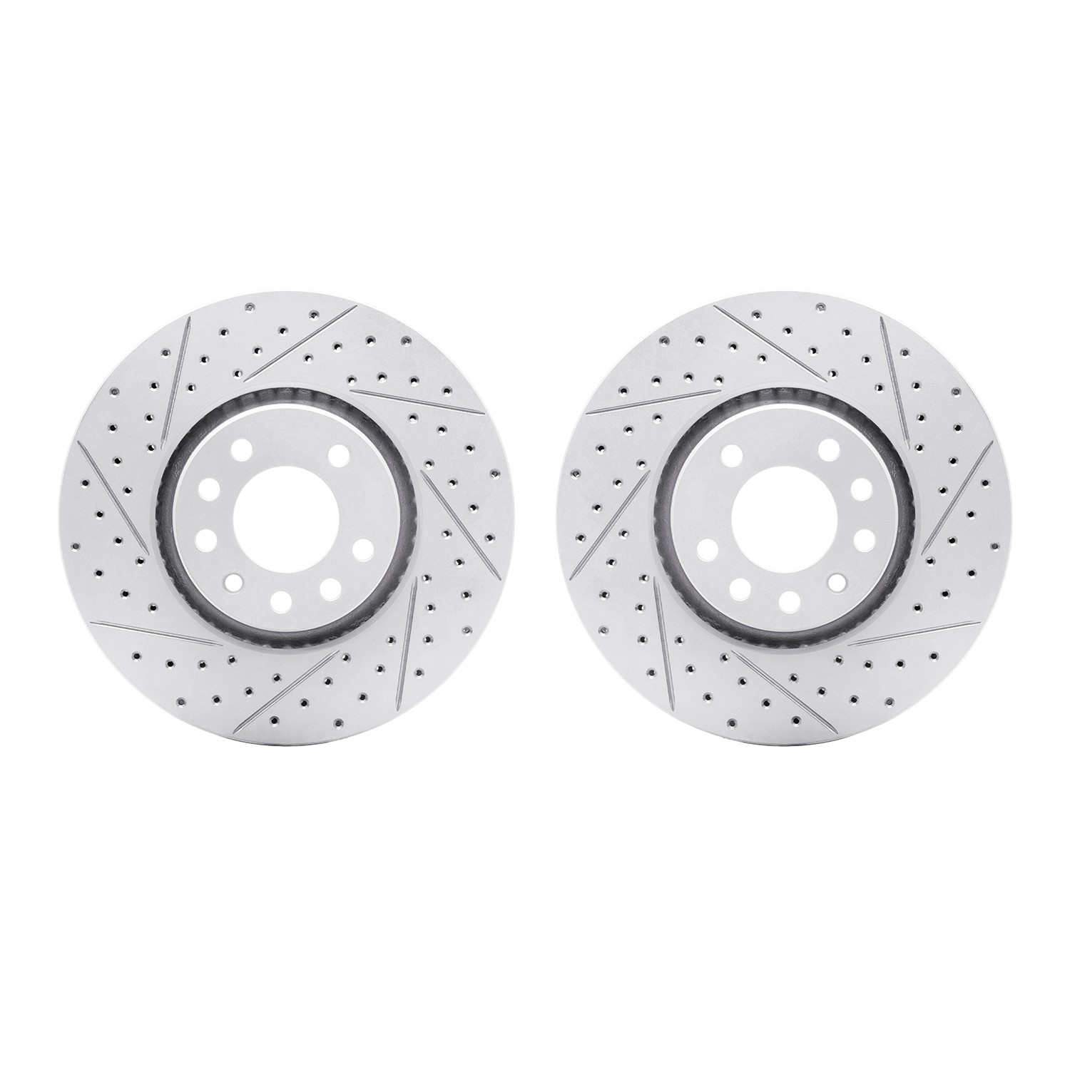 DFC Front Drilled Slotted Brake Rotors (Set of 2) - Main Image
