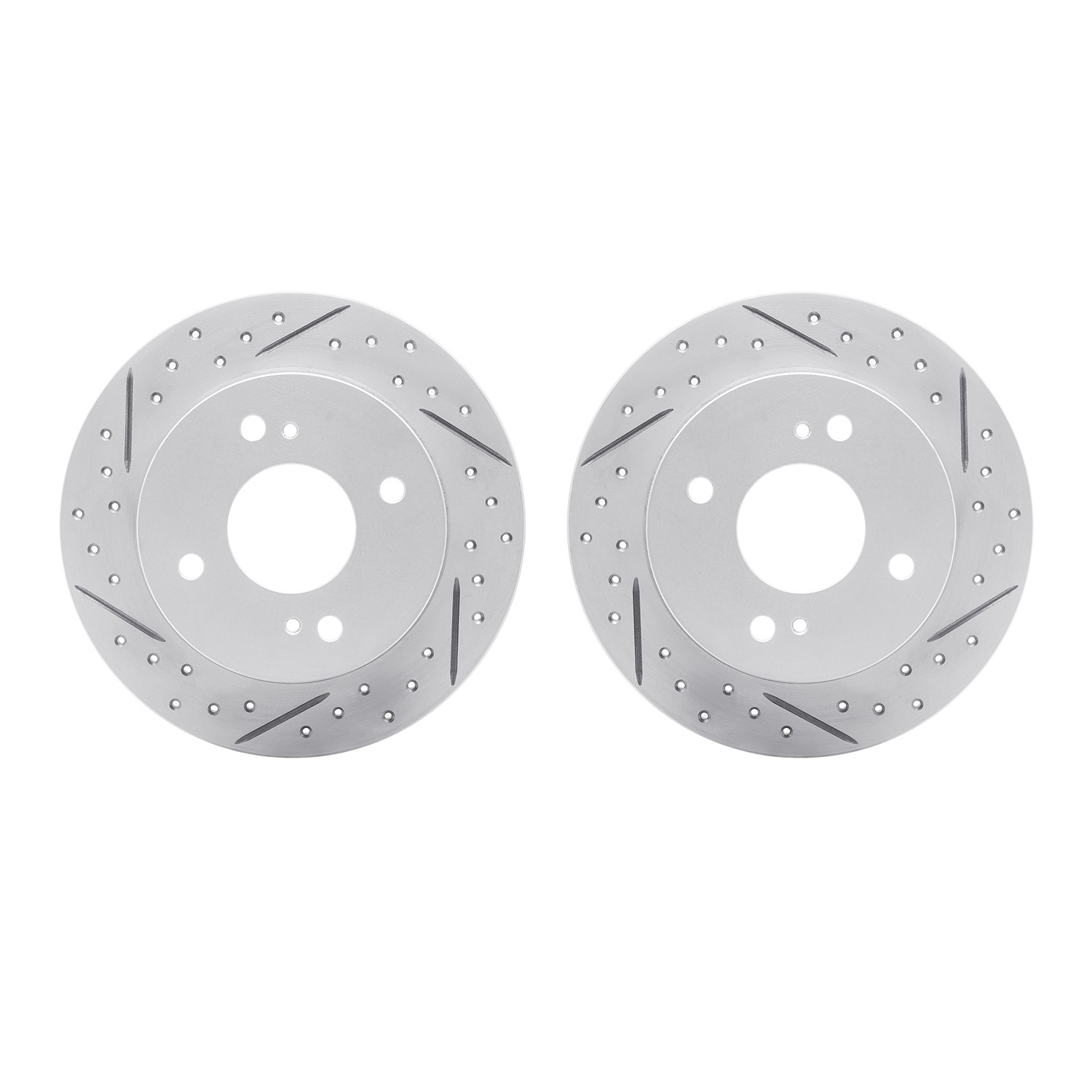 DFC Rear Drilled Slotted Brake Rotors (Set of 2) - Main Image