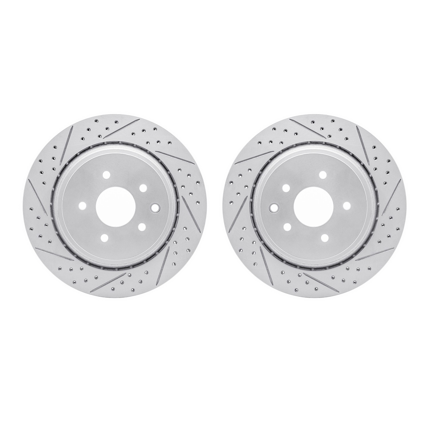DFC Rear Drilled Slotted Brake Rotors (Set of 2) - Main Image