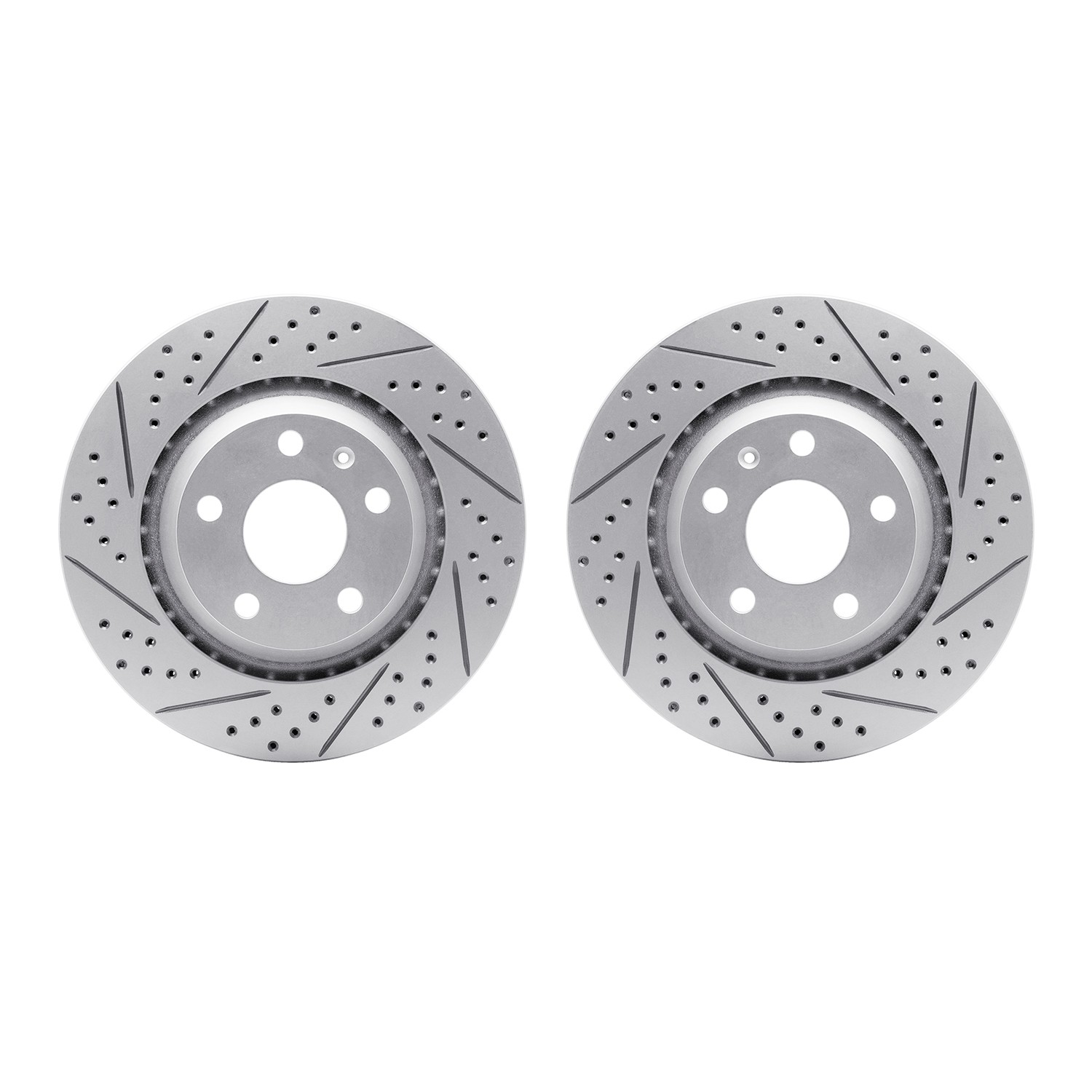 DFC Rear Drilled Slotted Brake Rotors (Set of 2) - Main Image