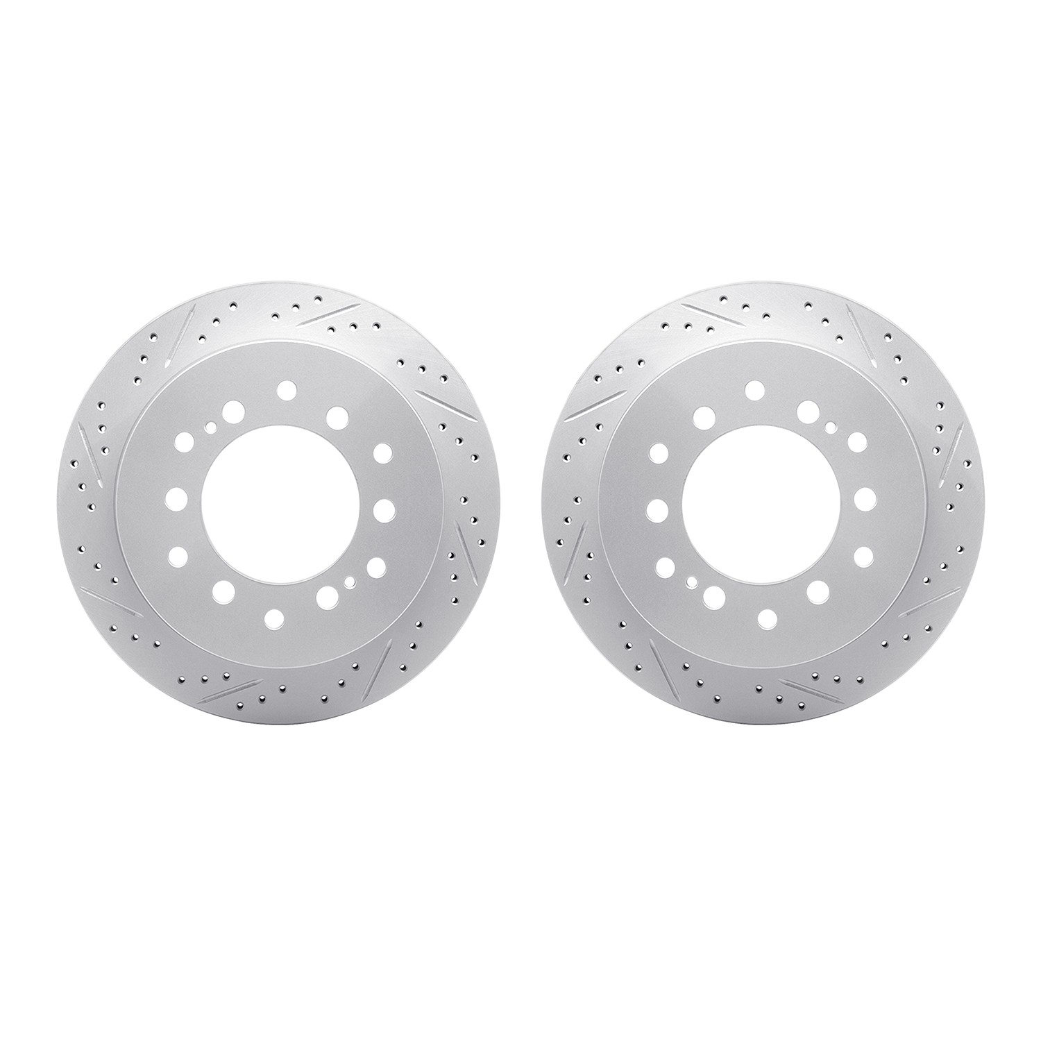 DFC Rear Drilled Slotted Brake Rotors (Set of 2) - Main Image
