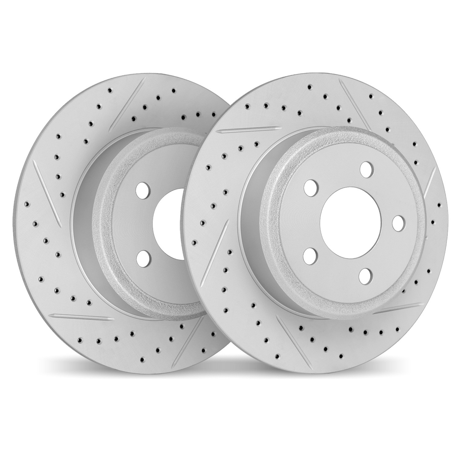 DFC Rear Drilled Slotted Brake Rotors (Set of 2) - Main Image