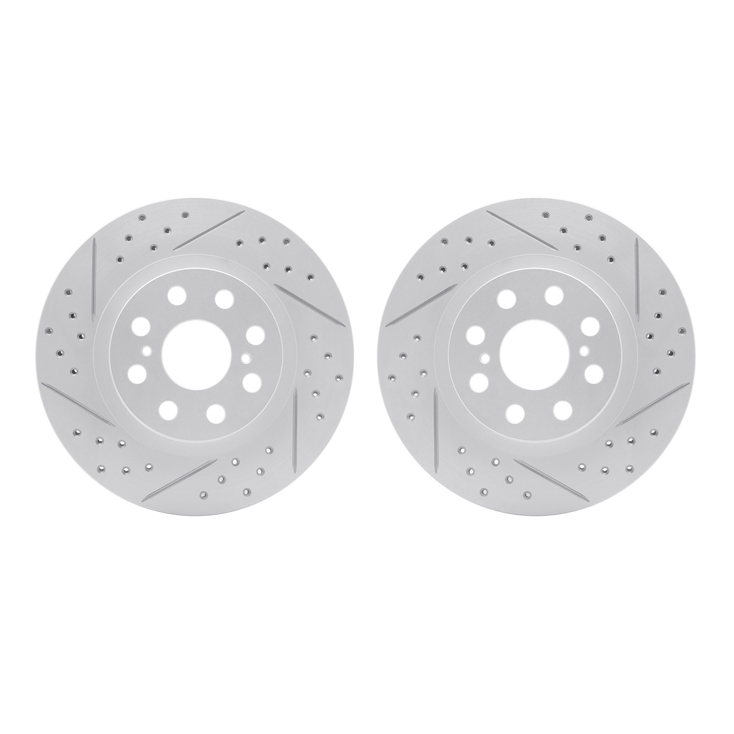 DFC Rear Drilled Slotted Brake Rotors (Set of 2) - Main Image