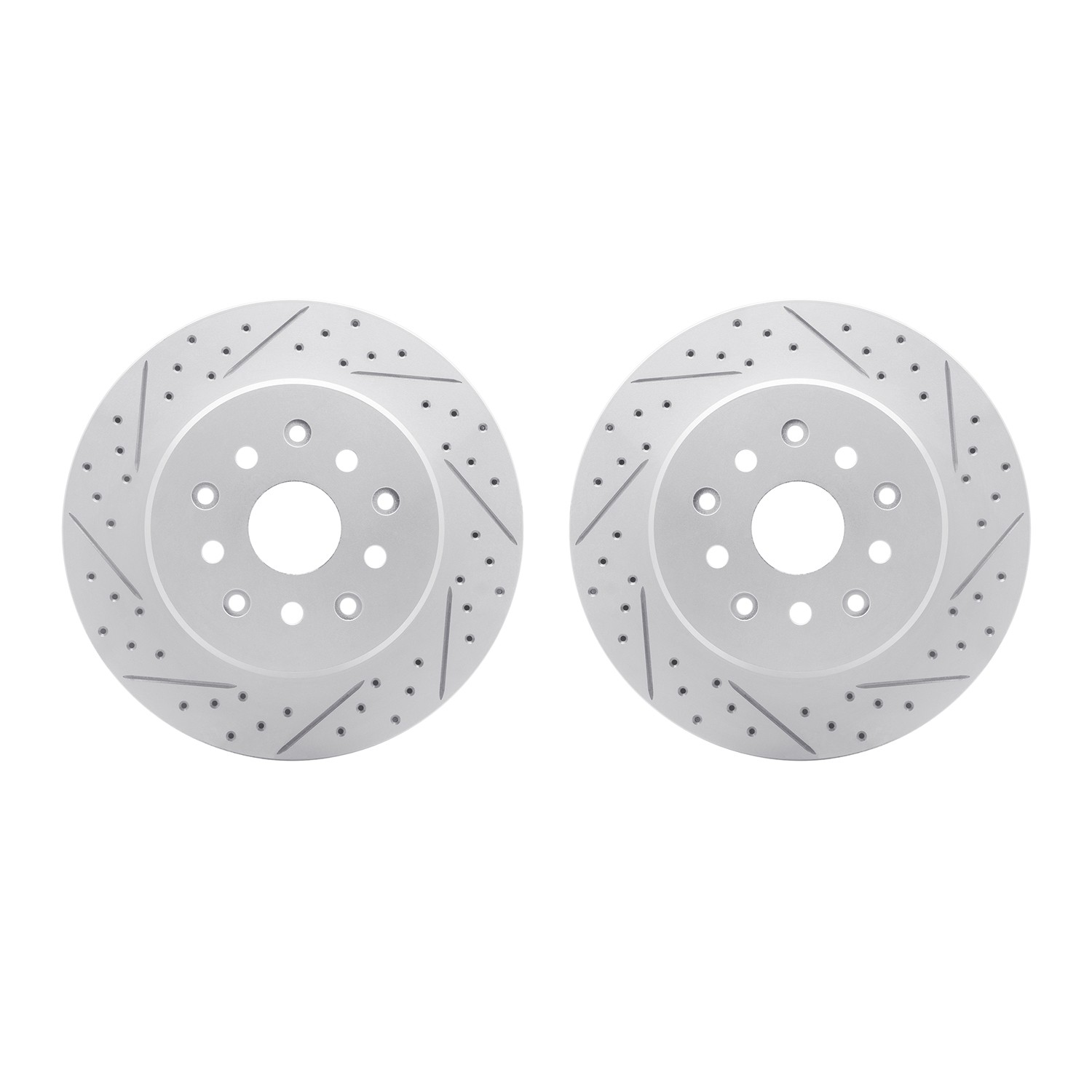 DFC Rear Drilled Slotted Brake Rotors (Set of 2) - Main Image