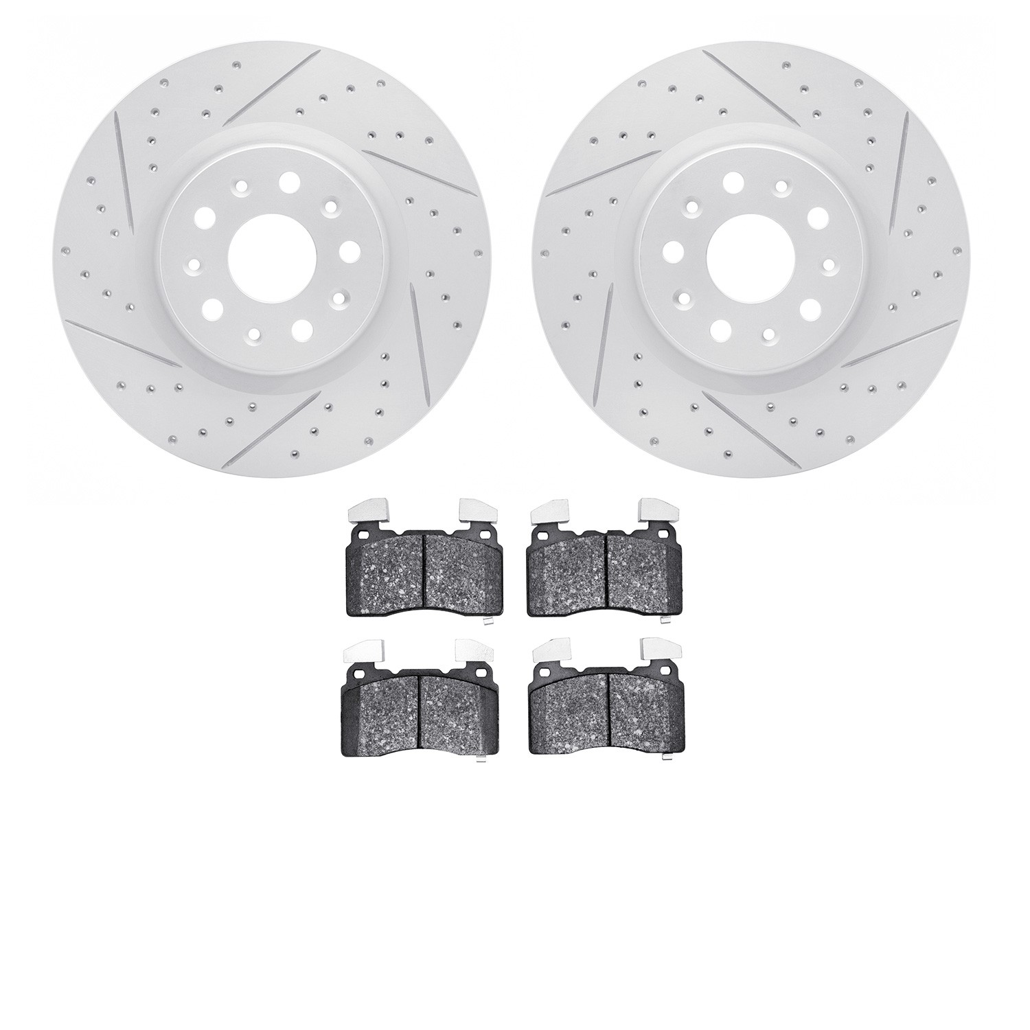 DFC Front Drilled Slotted Brake Pad and Rotor Kit - Main Image