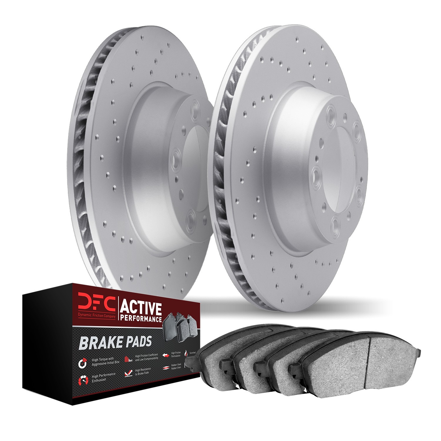 DFC Drilled Brake Pad and Rotor Kit - Main Image