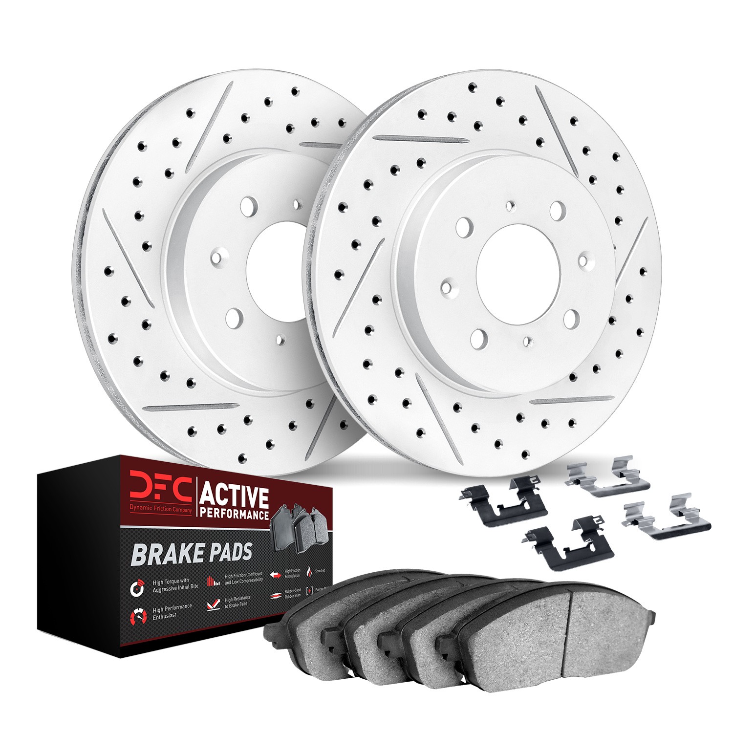 DFC Drilled Slotted Brake Pad and Rotor Kit - Main Image