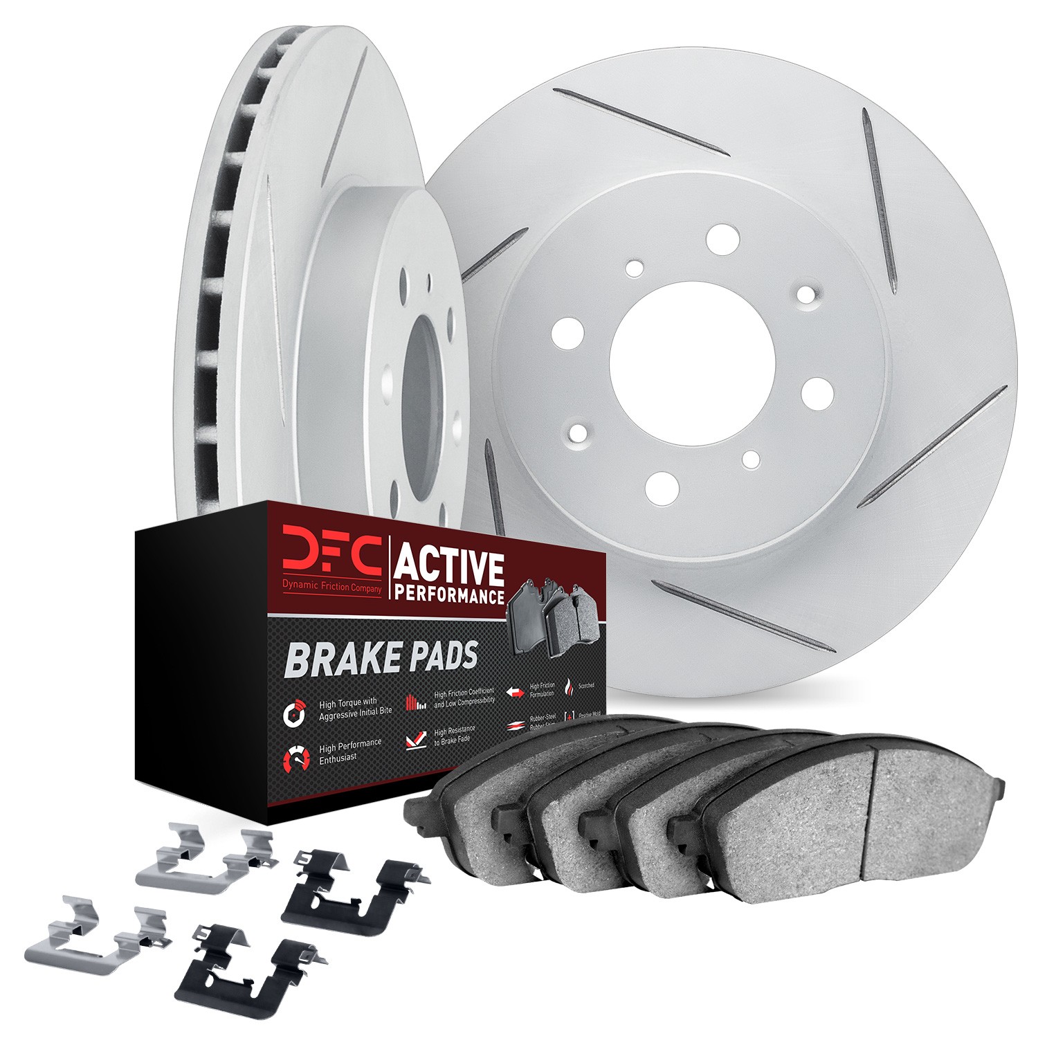 Dynamic Friction Front Brake Kit (4-Piece) - 2712-32014 - Main Image