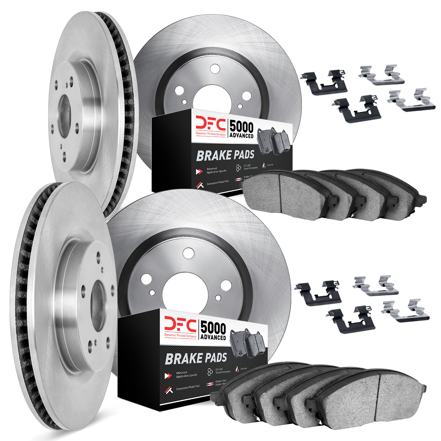 DFC 2018 BMW 750Li xDrive Front & Rear Brake Pad and Rotor Kit - Main Image