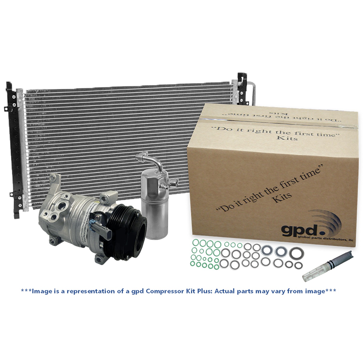 GPD A/C Compressor and Condenser Kit 9648469A - Main Image