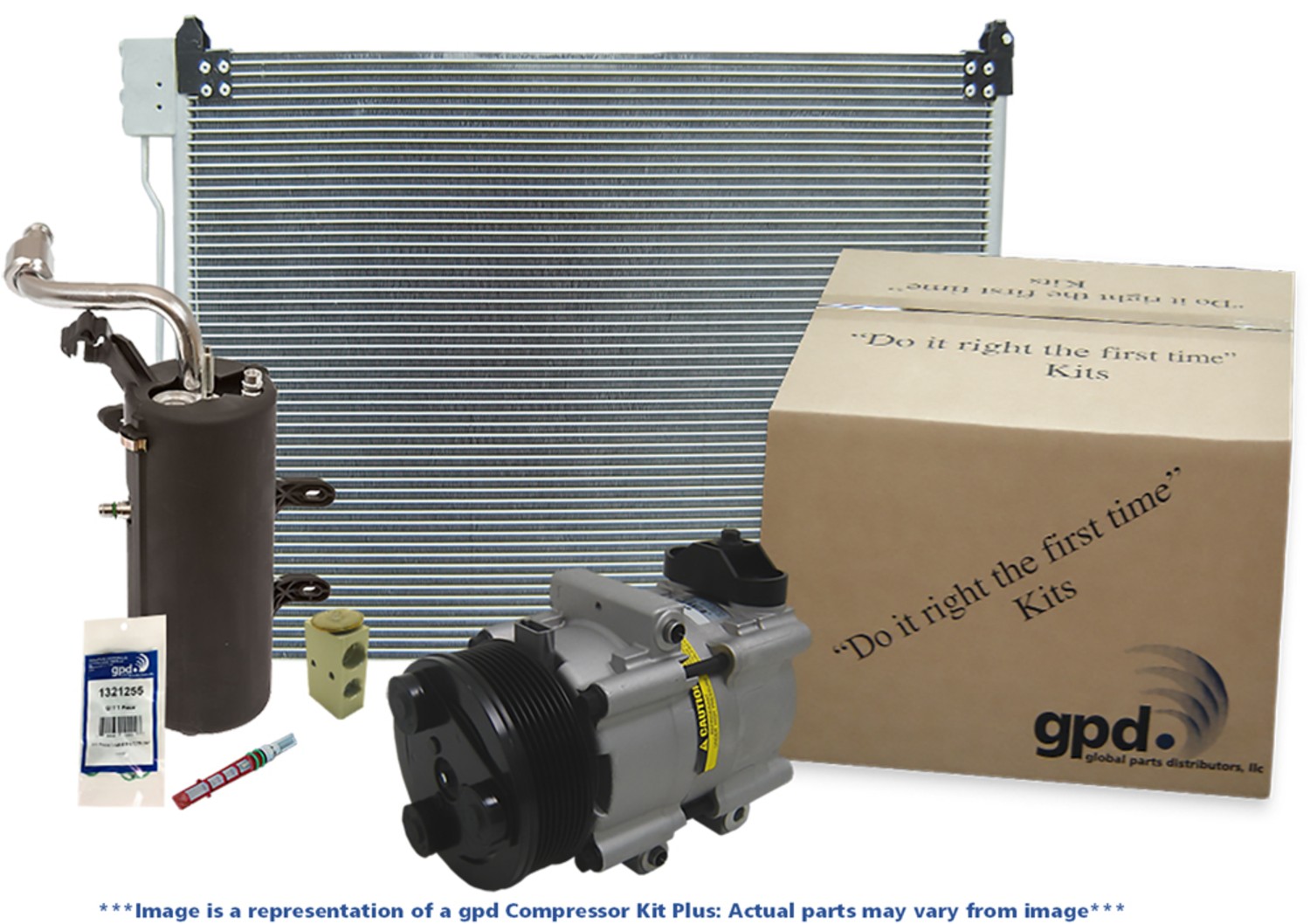 GPD A/C Compressor and Condenser Kit 9623420A - Main Image