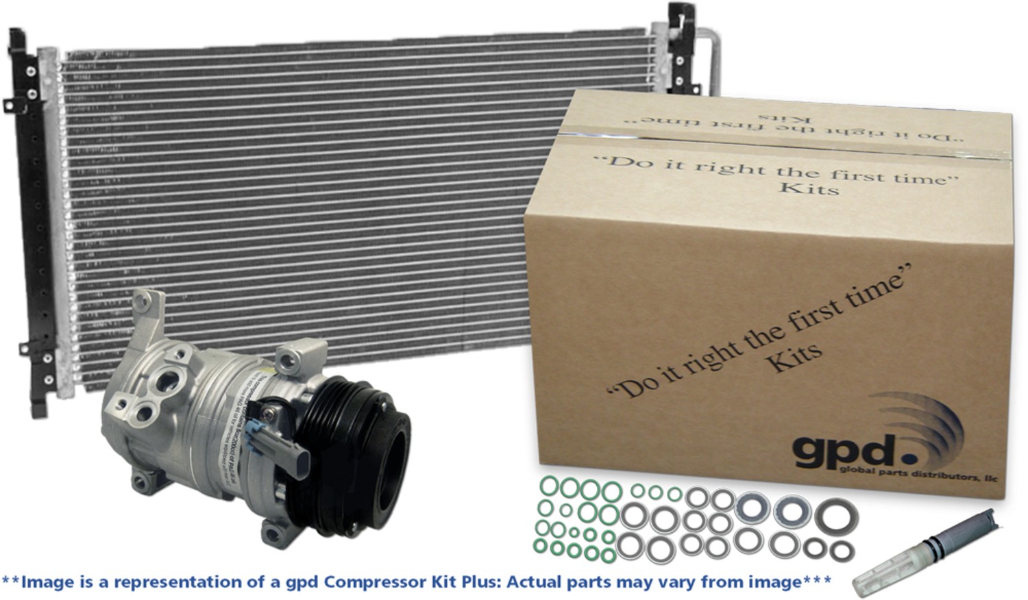 GPD A/C Compressor and Condenser Kit 9642005A - Main Image