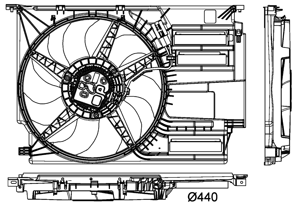 MAHLE Engine Cooling Fan Assembly CFF 405 000P - Main Image