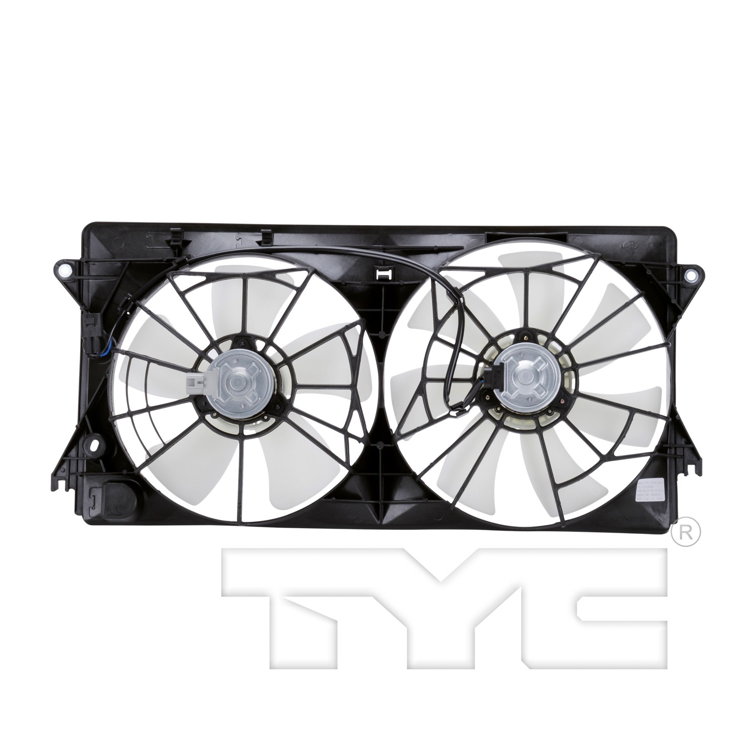 TYC Dual Radiator and Condenser Fan Assembly - 2
