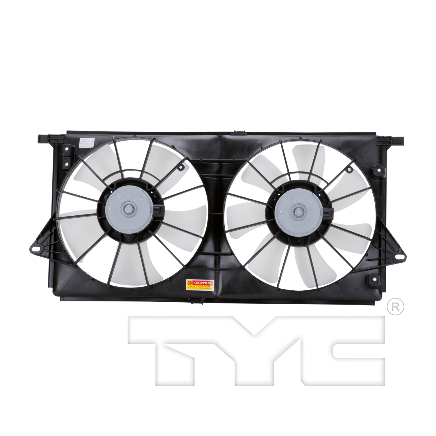 TYC Dual Radiator and Condenser Fan Assembly - 2