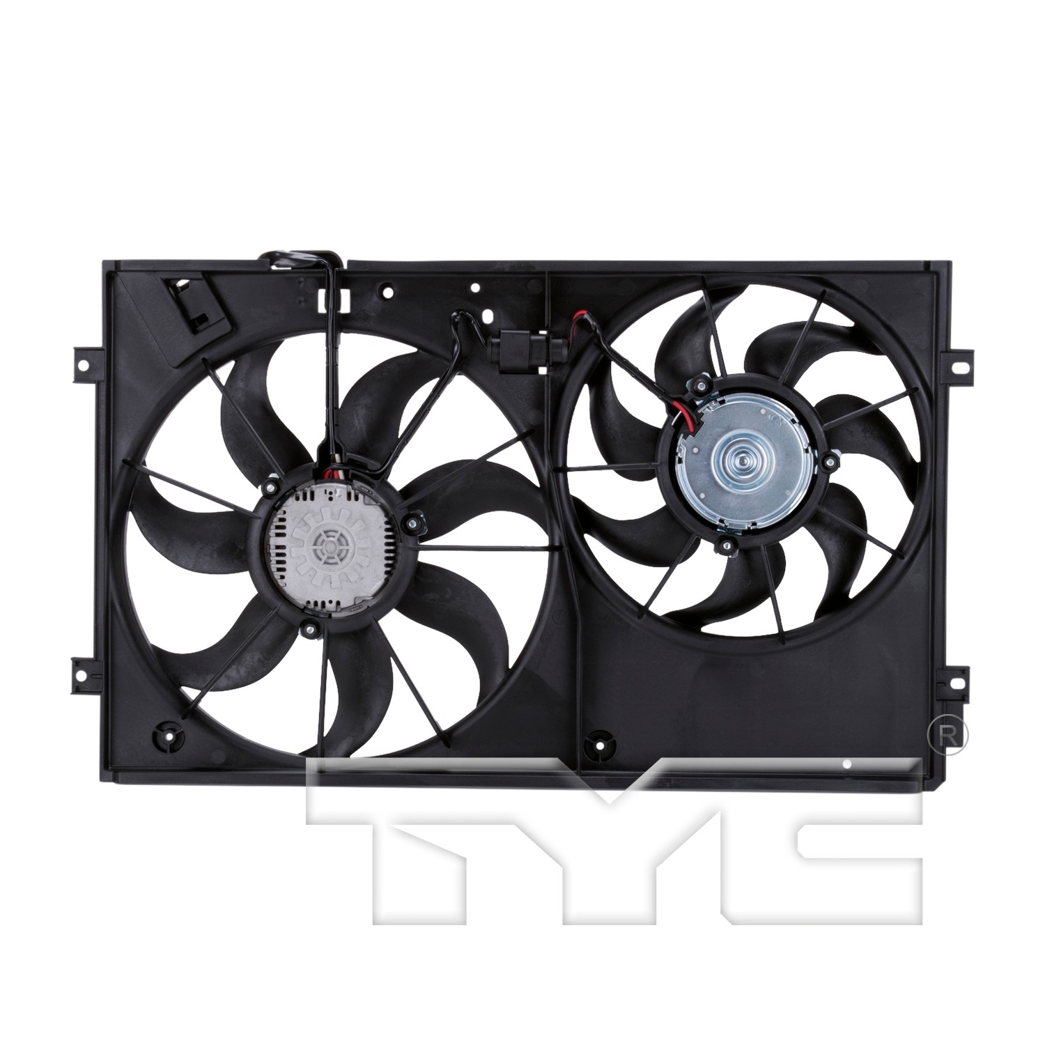 TYC Dual Radiator and Condenser Fan Assembly - 2