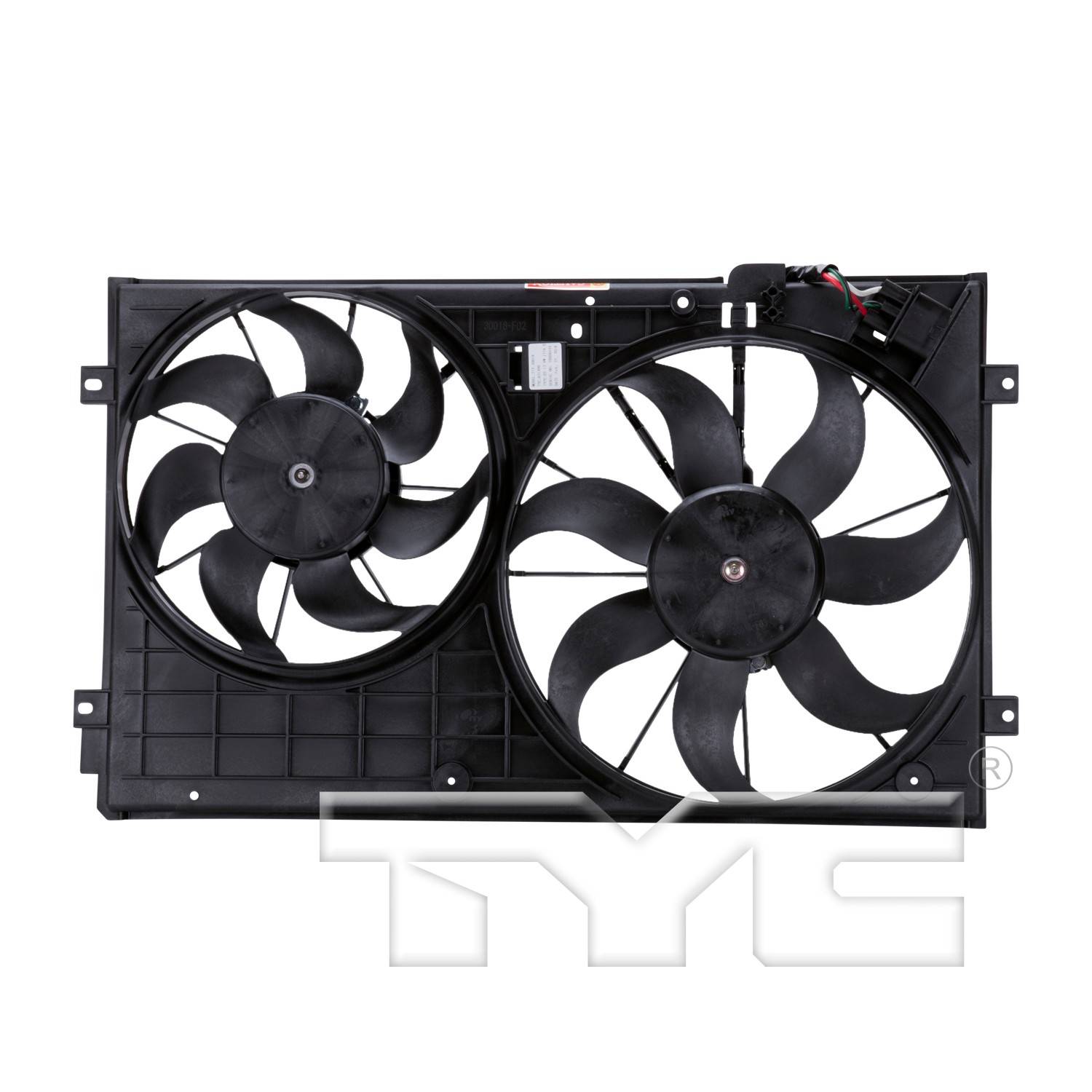 TYC Dual Radiator and Condenser Fan Assembly - Main Image