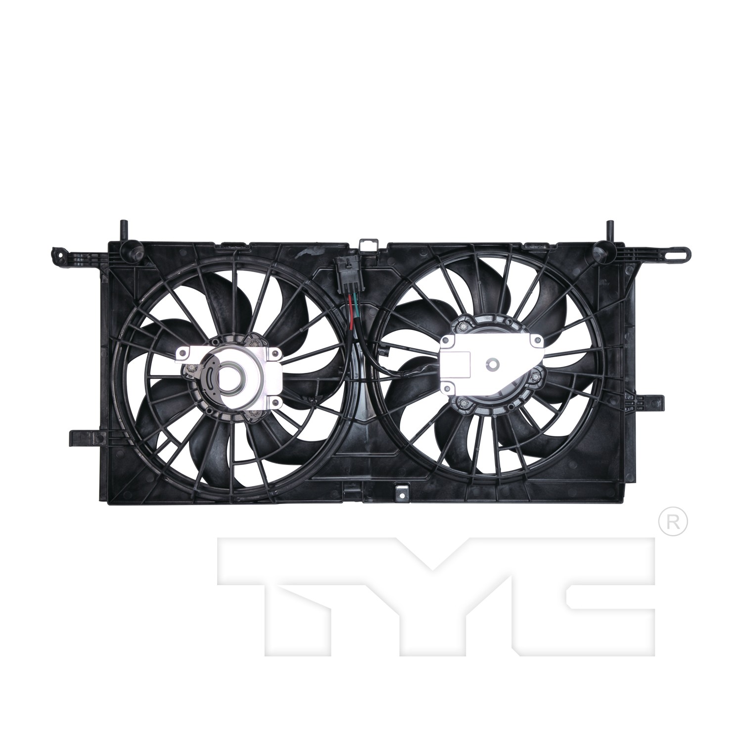 TYC Dual Radiator and Condenser Fan Assembly - 2
