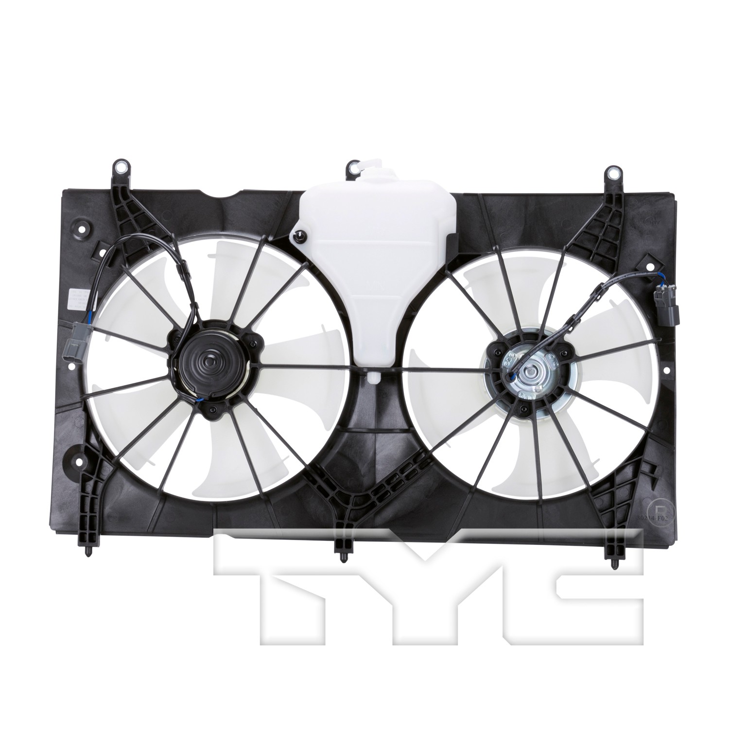 TYC Dual Radiator and Condenser Fan Assembly - 2