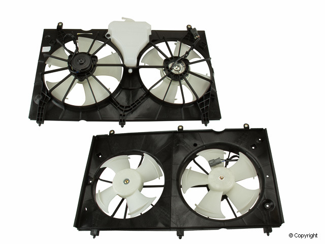 TYC Dual Radiator and Condenser Fan Assembly - 4