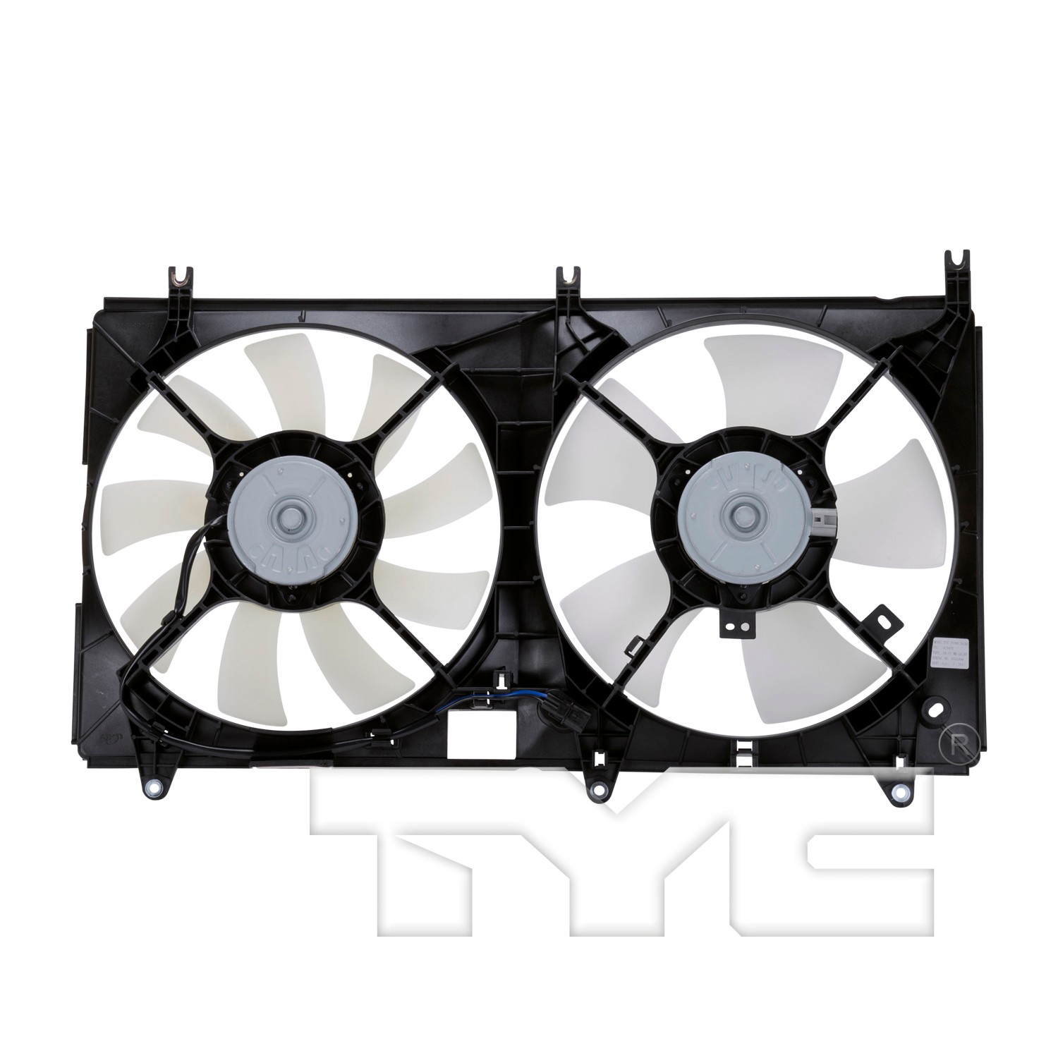 TYC Dual Radiator and Condenser Fan Assembly - 2