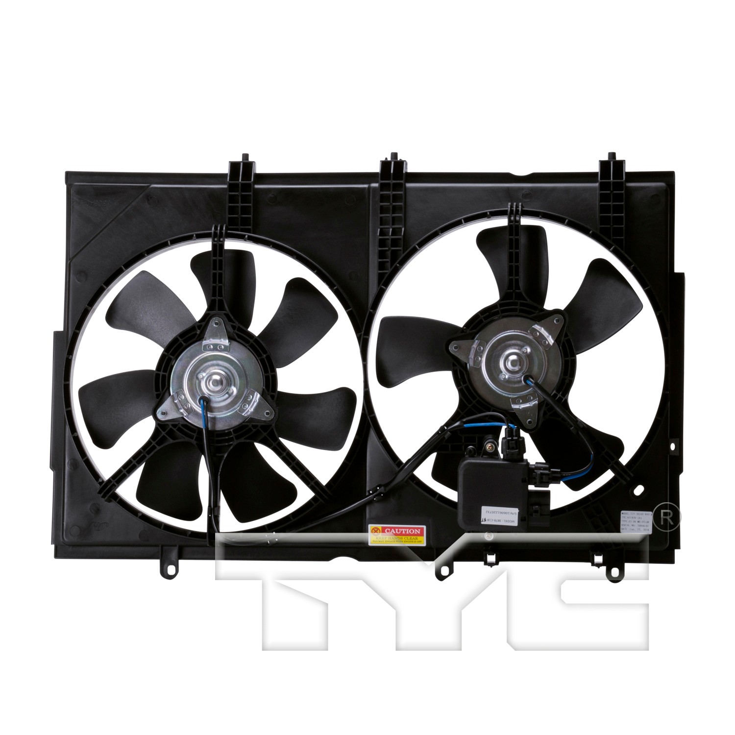 TYC Dual Radiator and Condenser Fan Assembly - 2