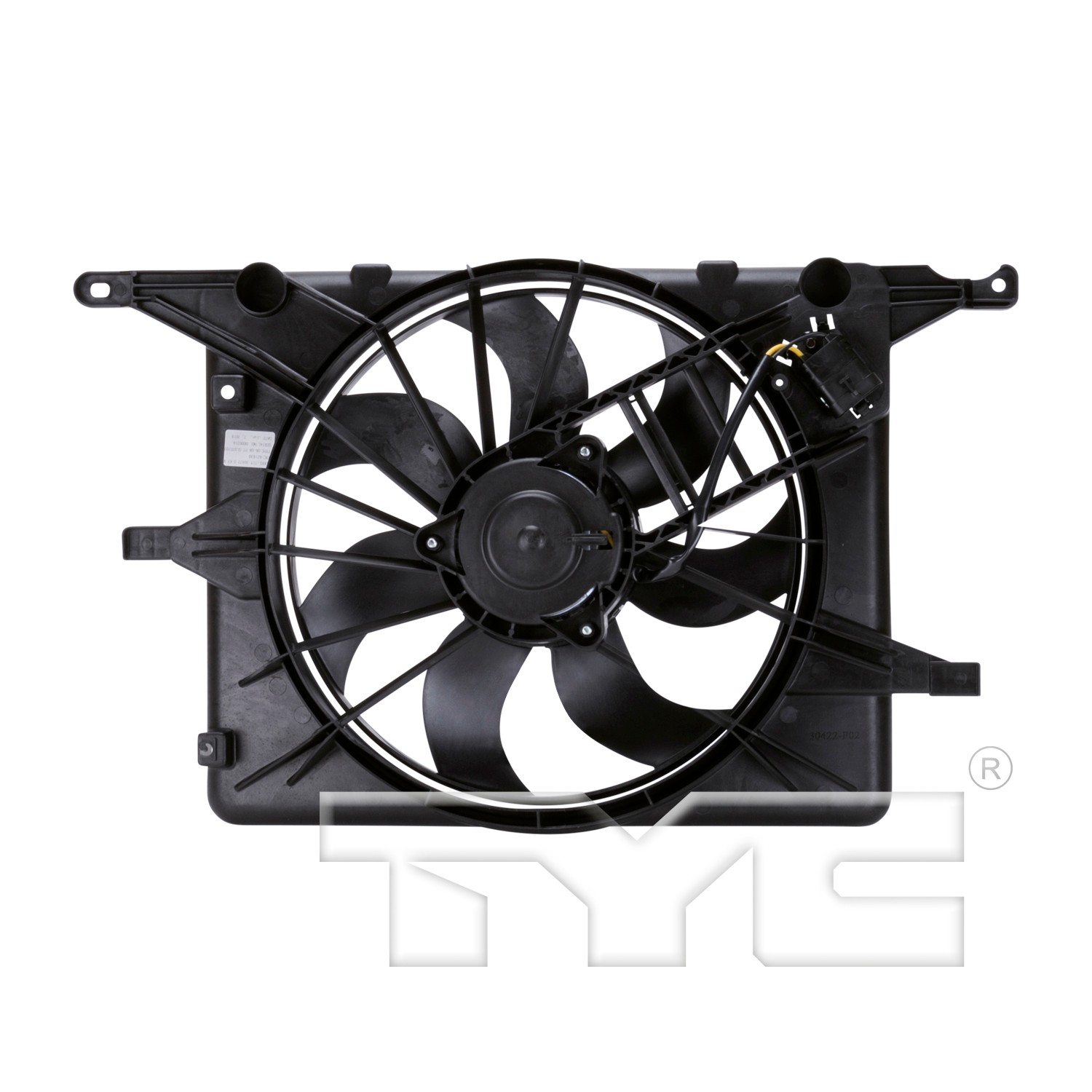 TYC Dual Radiator and Condenser Fan Assembly - 2
