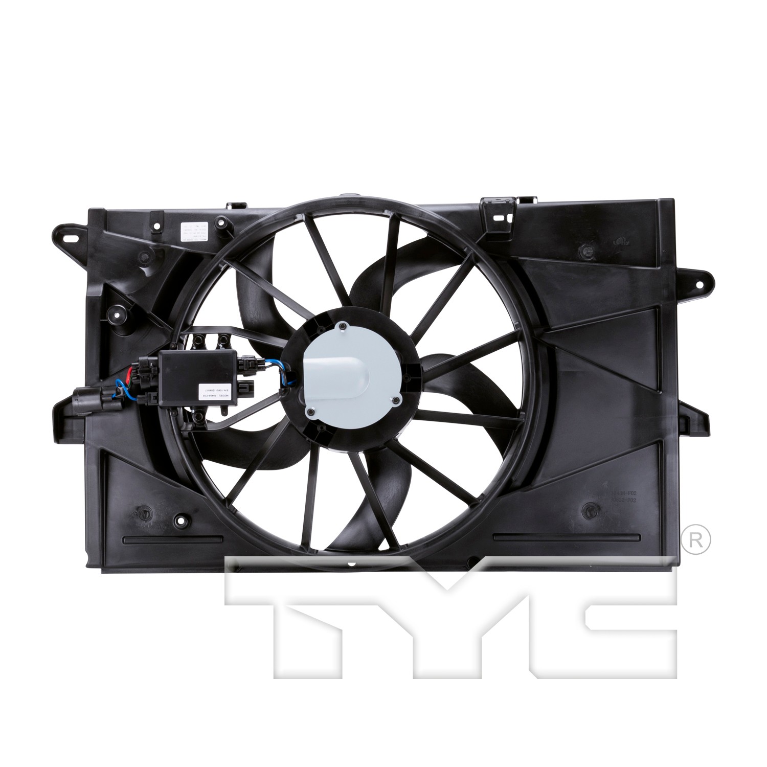 TYC Dual Radiator and Condenser Fan Assembly - 2
