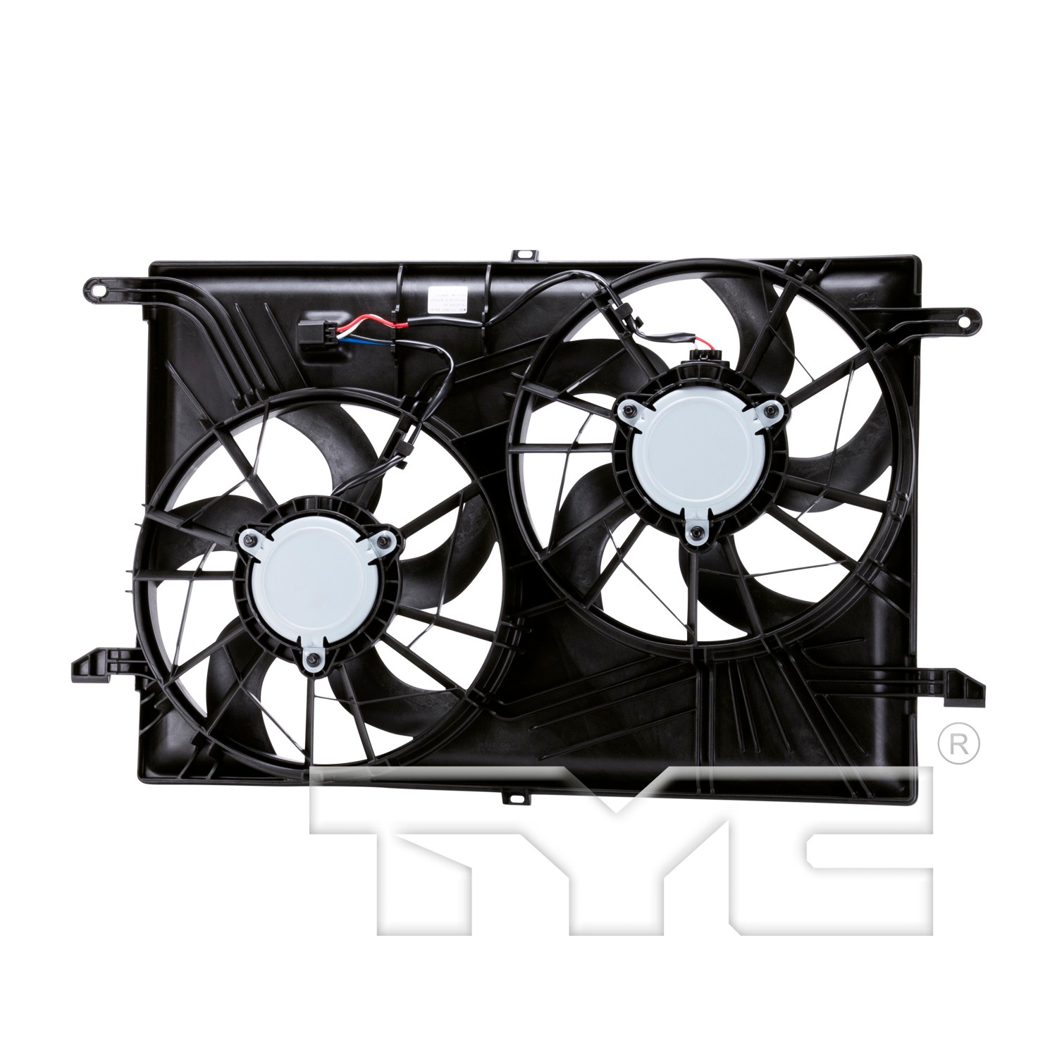 TYC Dual Radiator and Condenser Fan Assembly - 2