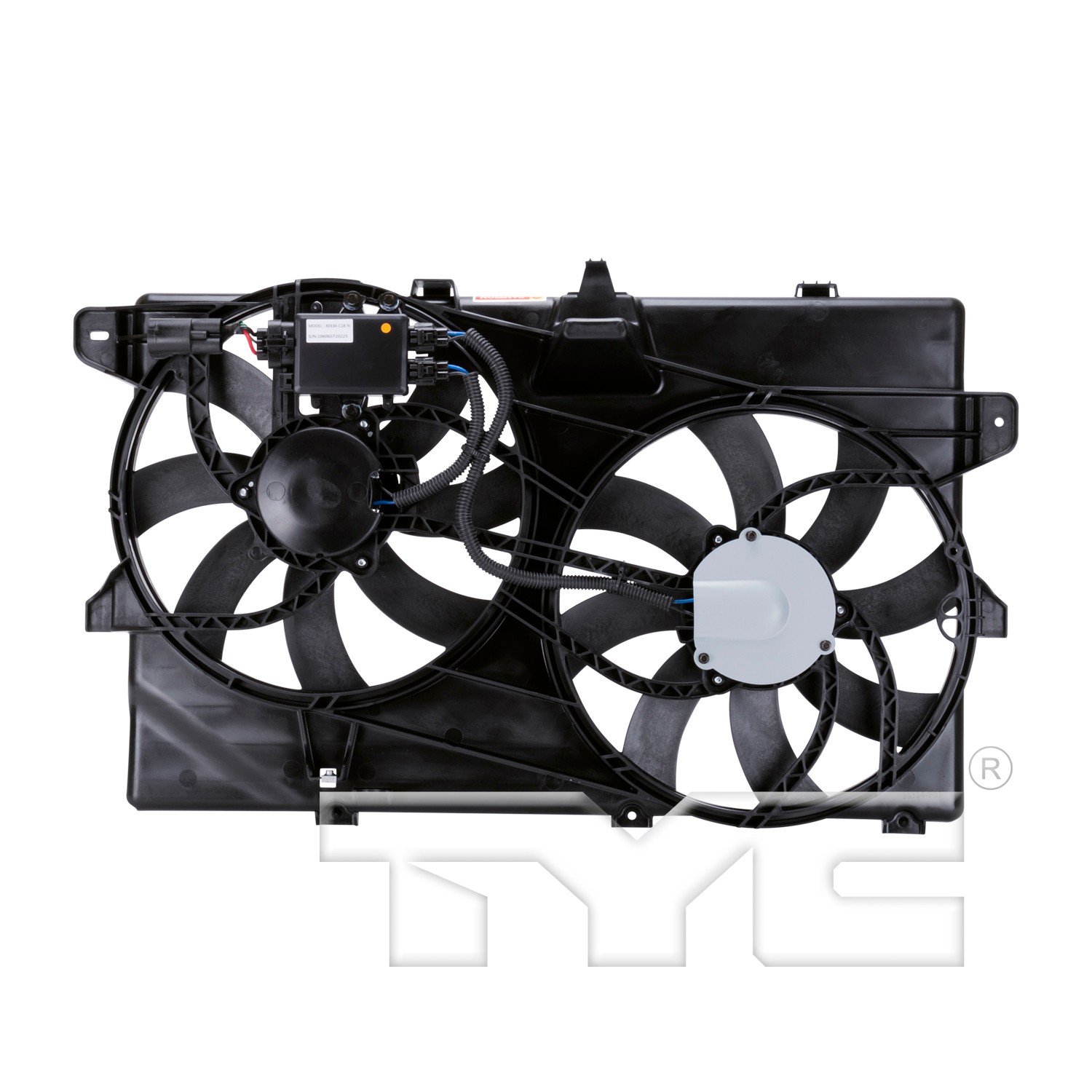 TYC Dual Radiator and Condenser Fan Assembly - 2