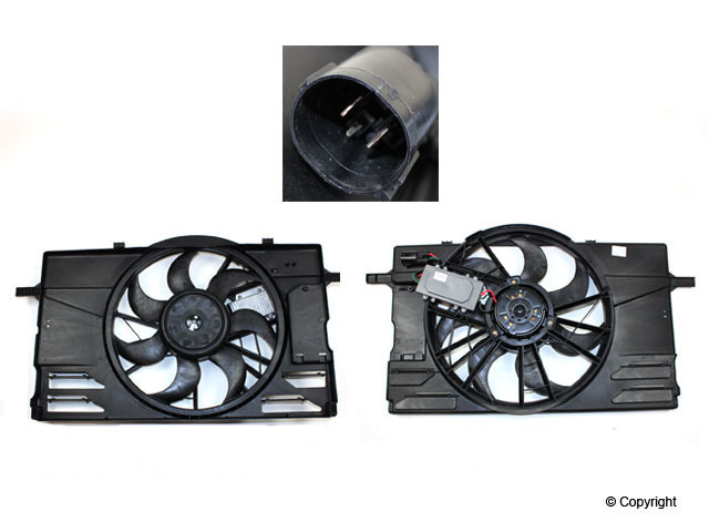 TYC Dual Radiator and Condenser Fan Assembly - 4