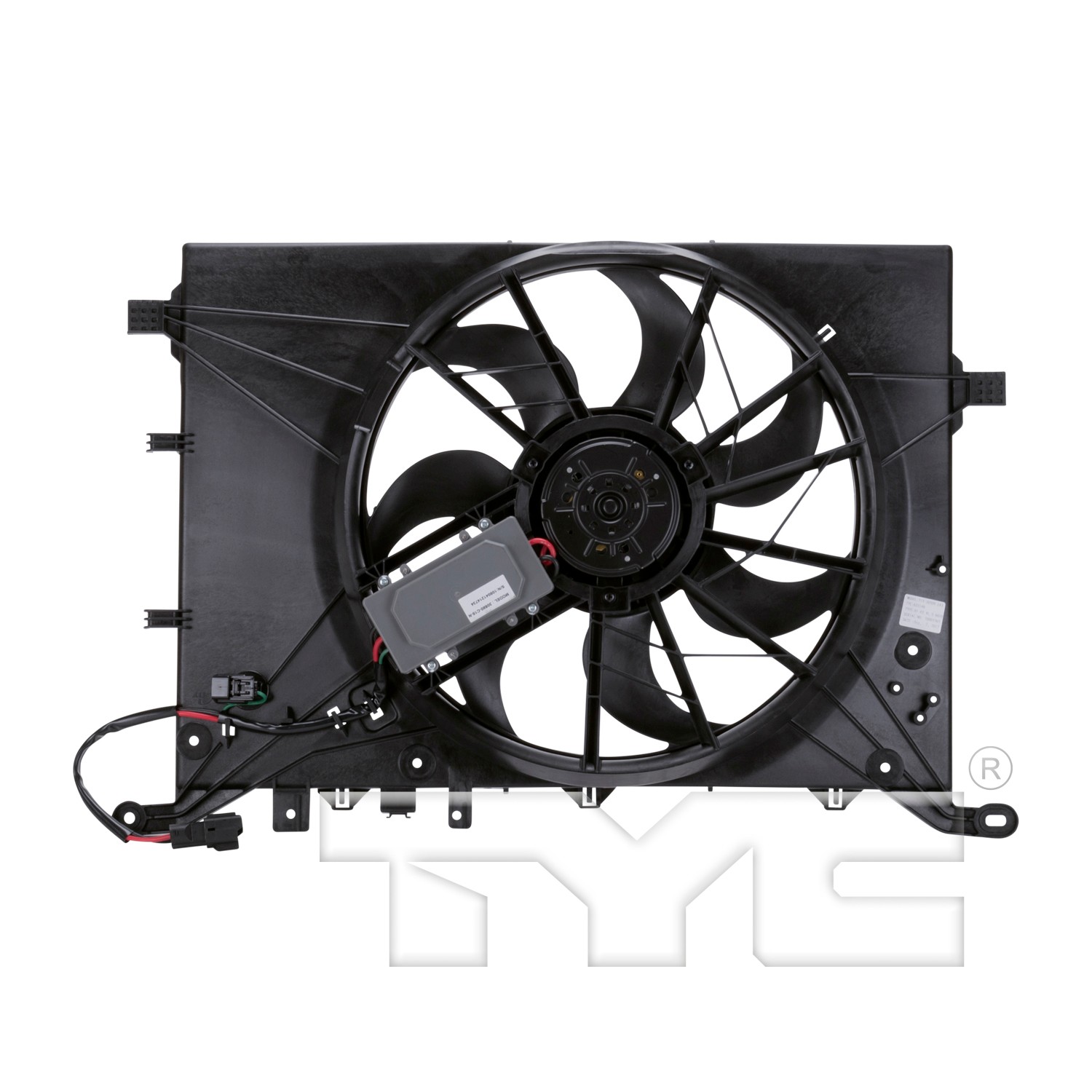 TYC Dual Radiator and Condenser Fan Assembly - 2