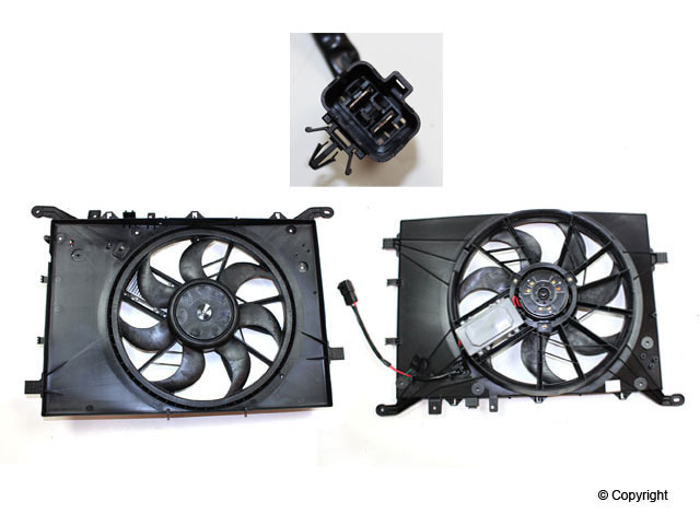 TYC Dual Radiator and Condenser Fan Assembly - 4