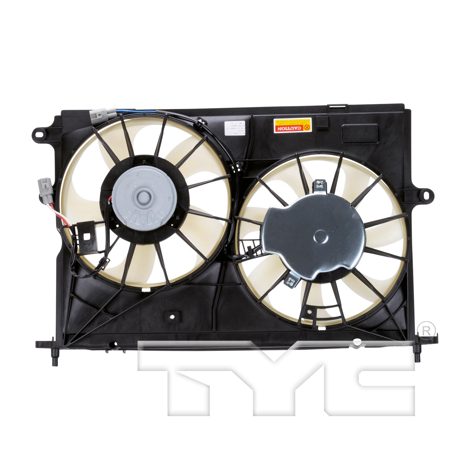TYC Dual Radiator and Condenser Fan Assembly - 2