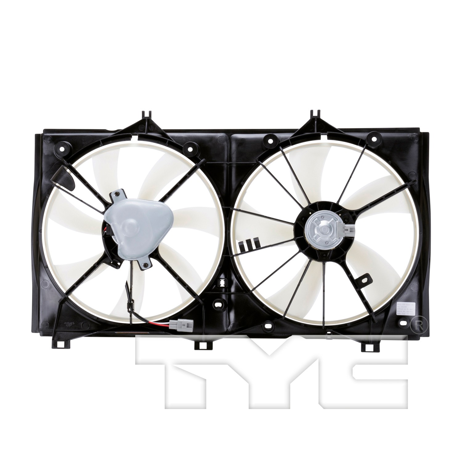 TYC Dual Radiator and Condenser Fan Assembly - 2
