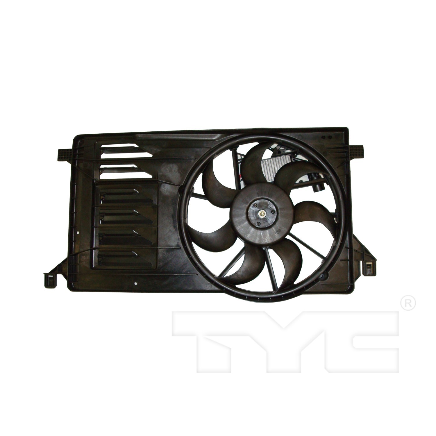 TYC Dual Radiator and Condenser Fan Assembly - 2