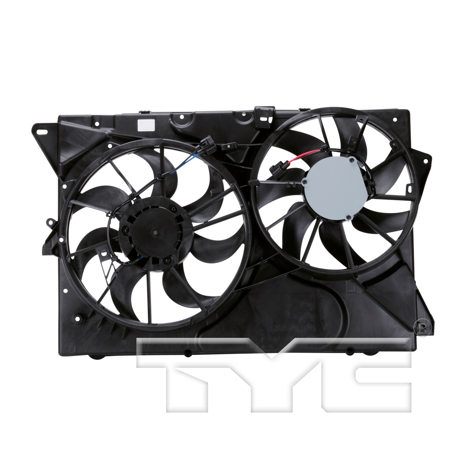 TYC Dual Radiator and Condenser Fan Assembly - 2