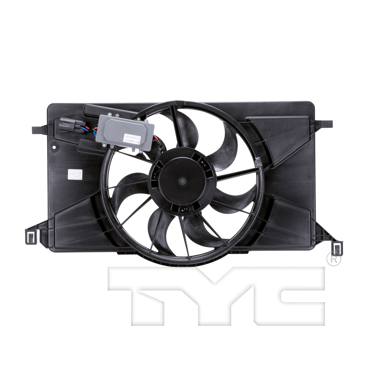 TYC Dual Radiator and Condenser Fan Assembly - 2