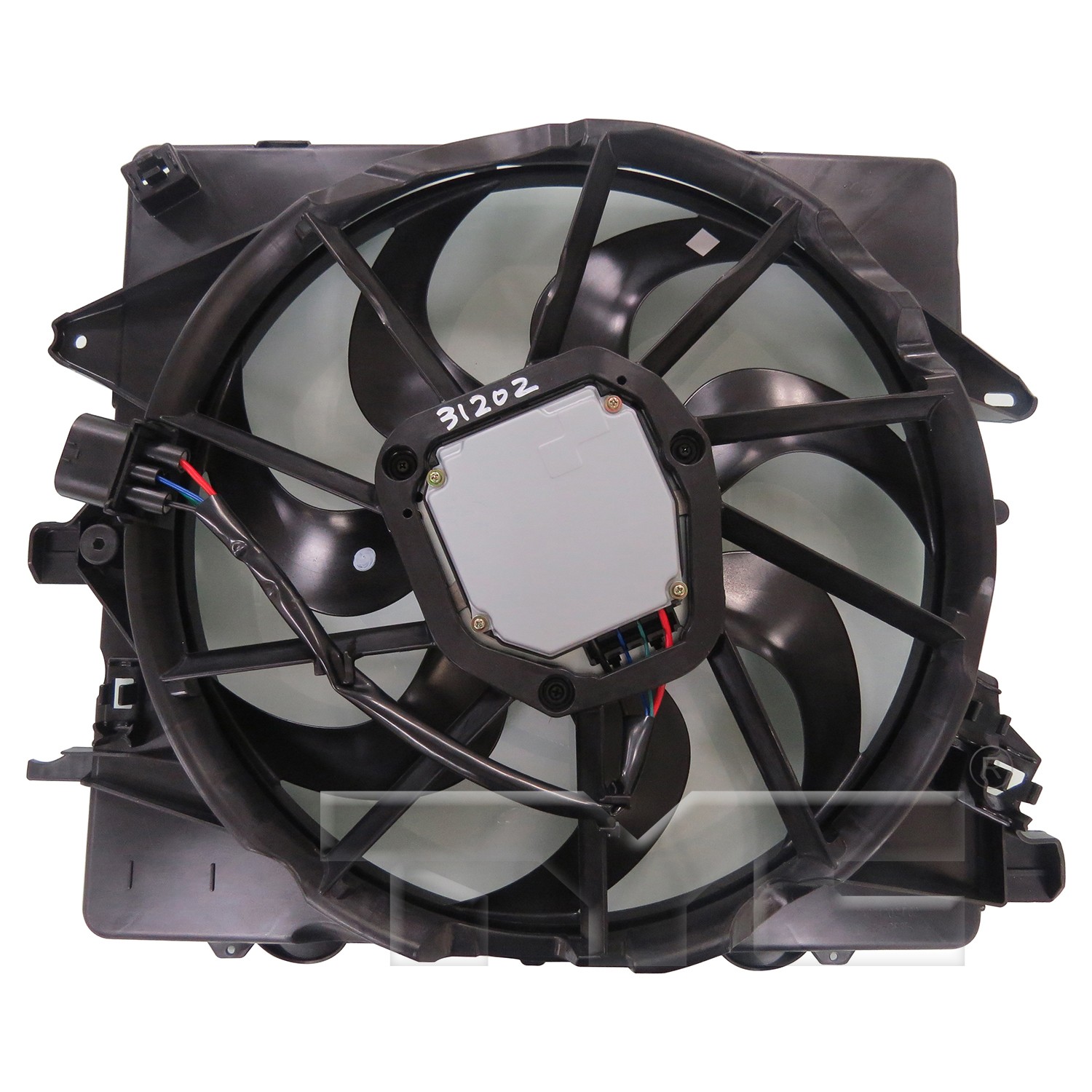 TYC Dual Radiator and Condenser Fan Assembly - 2