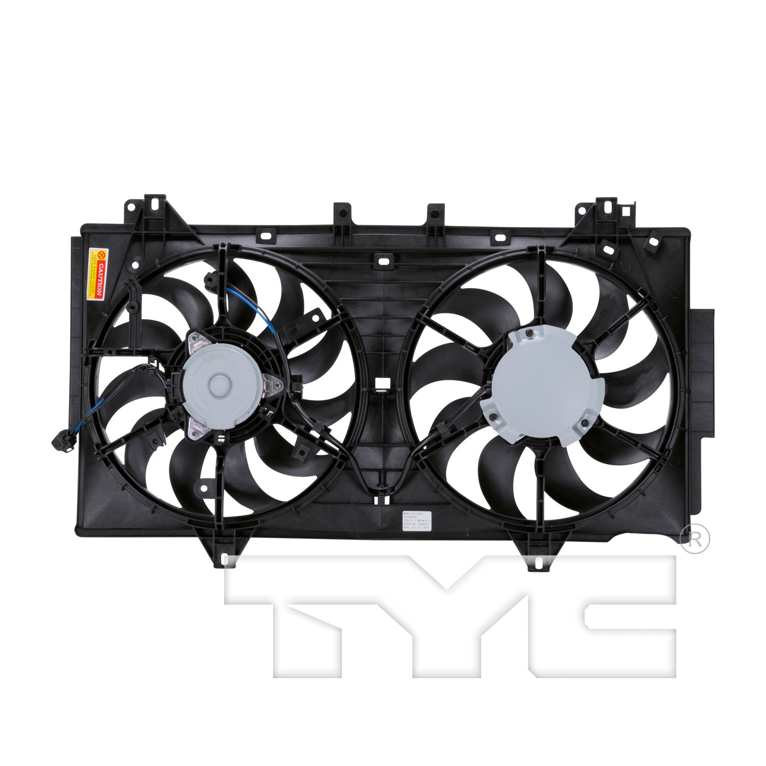 TYC Dual Radiator and Condenser Fan Assembly - 2