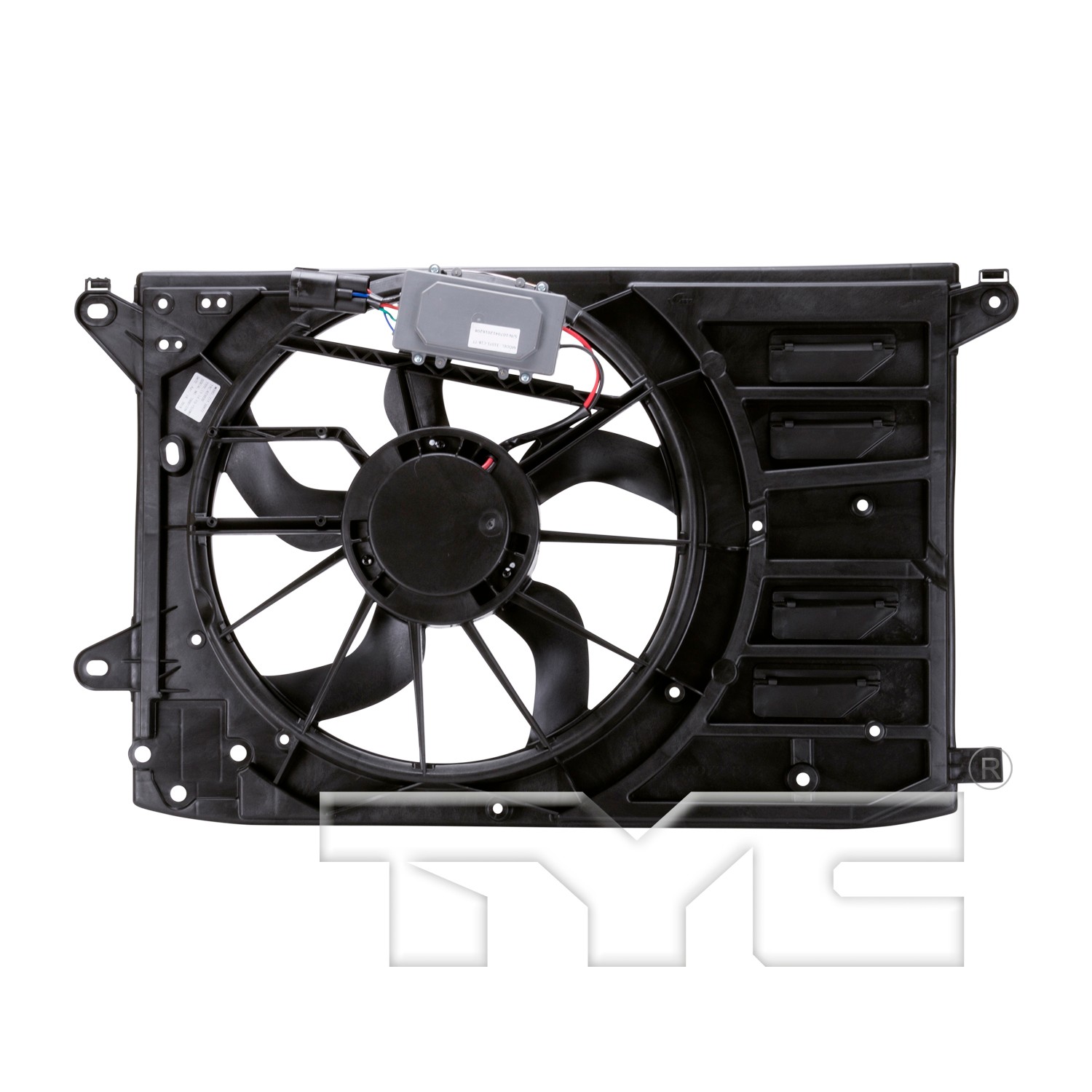 TYC Dual Radiator and Condenser Fan Assembly - 2