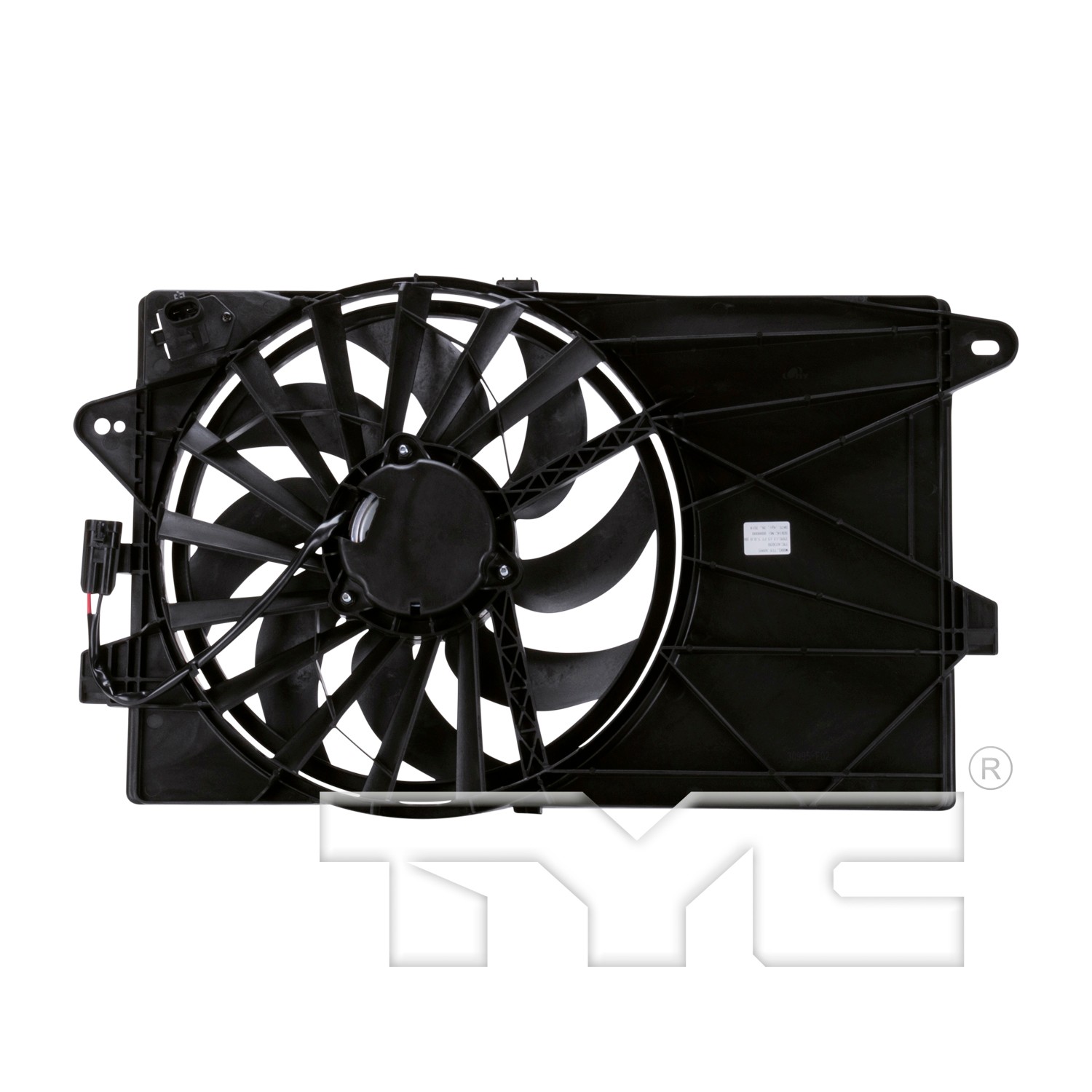 TYC Dual Radiator and Condenser Fan Assembly - 2