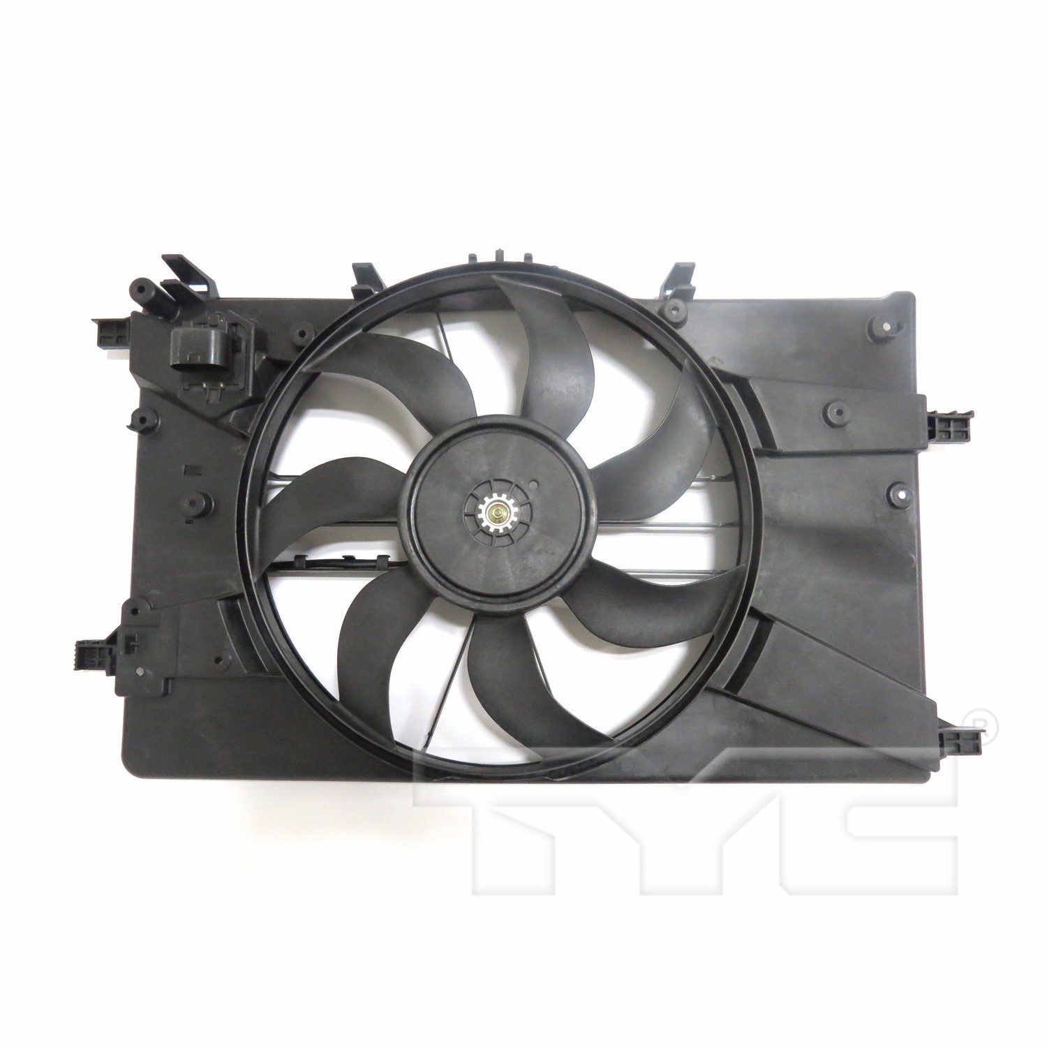 TYC Dual Radiator and Condenser Fan Assembly - 2