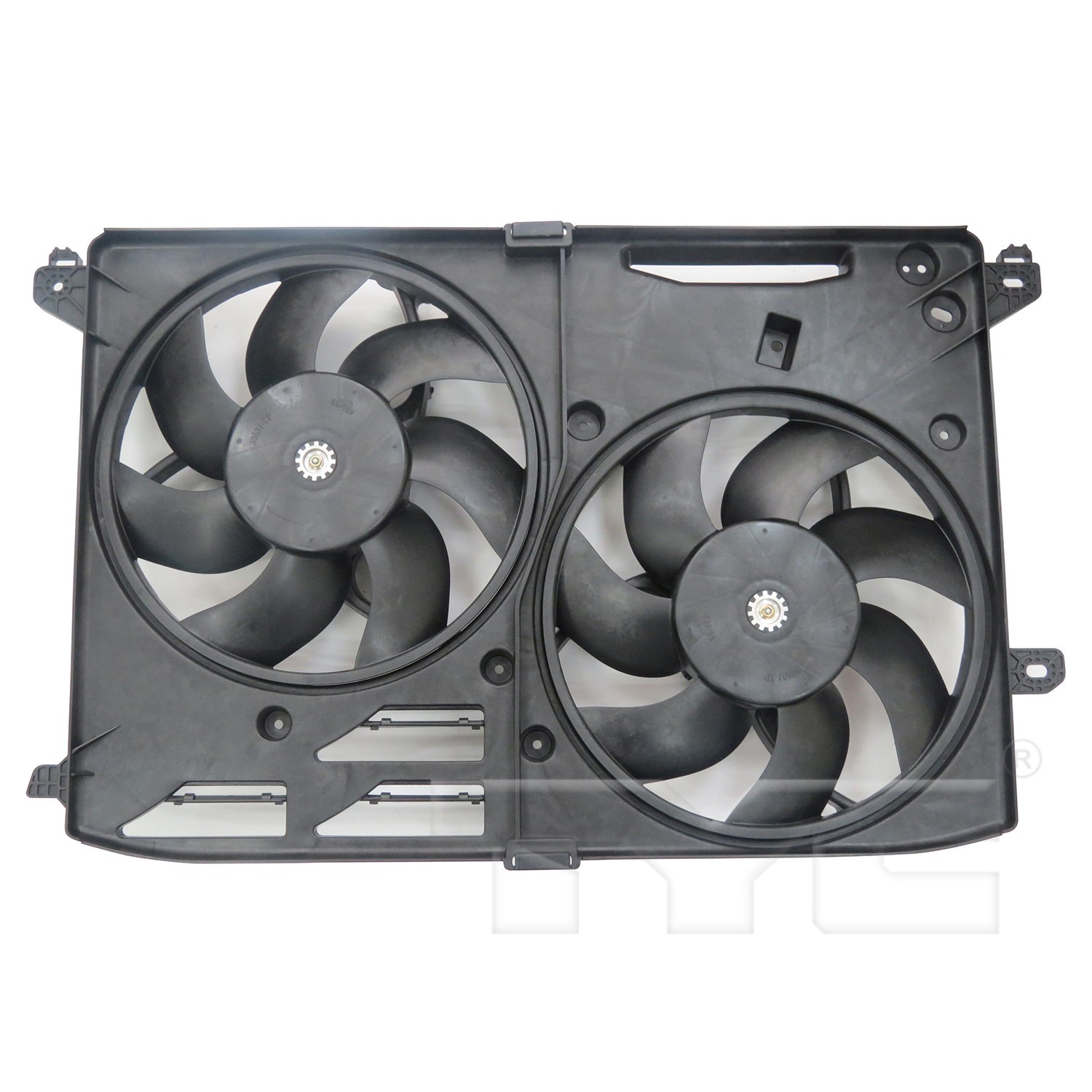 TYC Dual Radiator and Condenser Fan Assembly - 2
