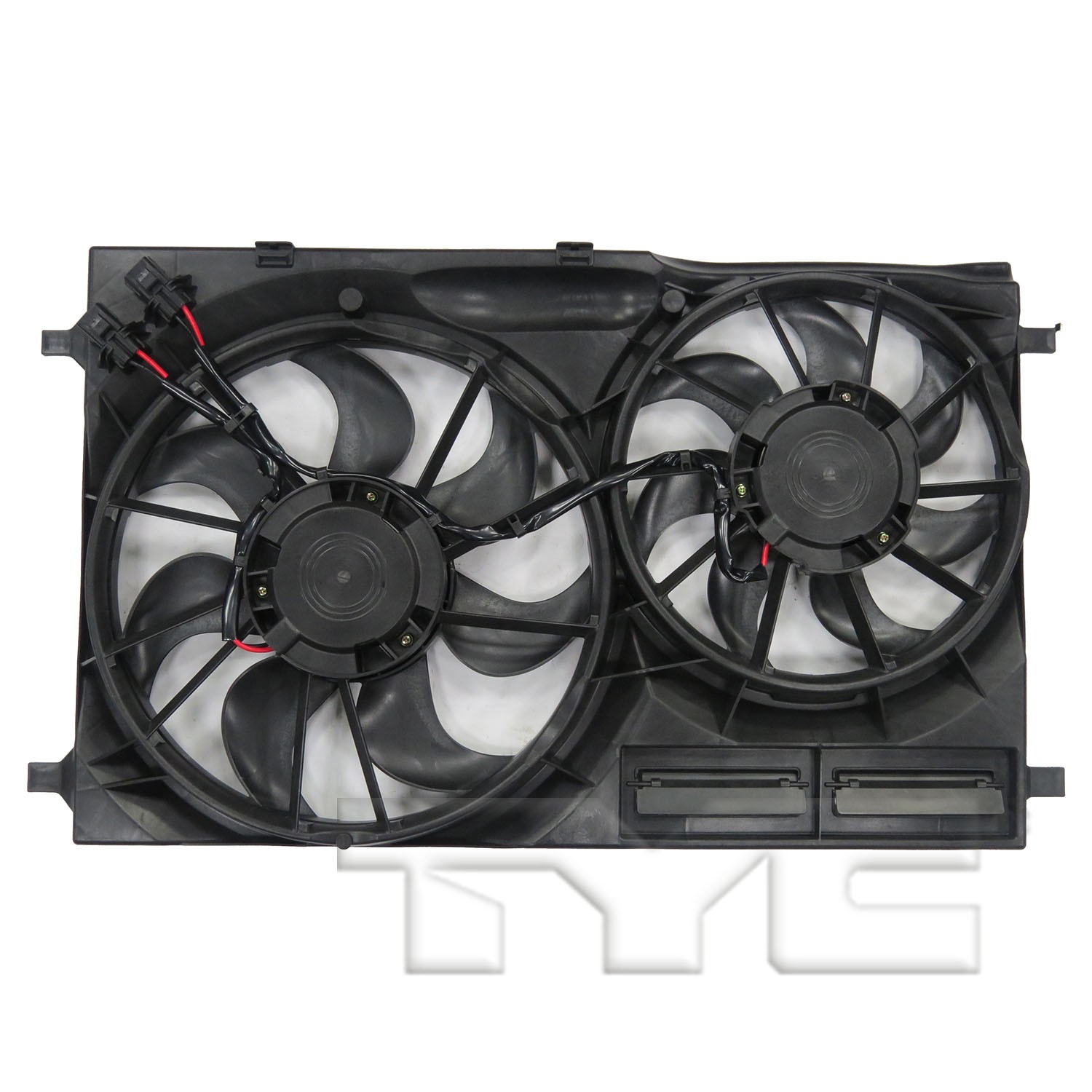 TYC Dual Radiator and Condenser Fan Assembly - 2