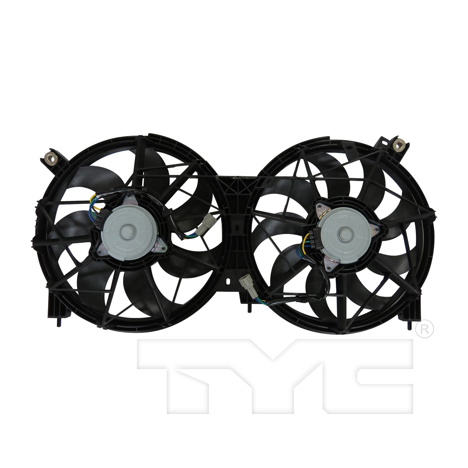 TYC Dual Radiator and Condenser Fan Assembly - 2