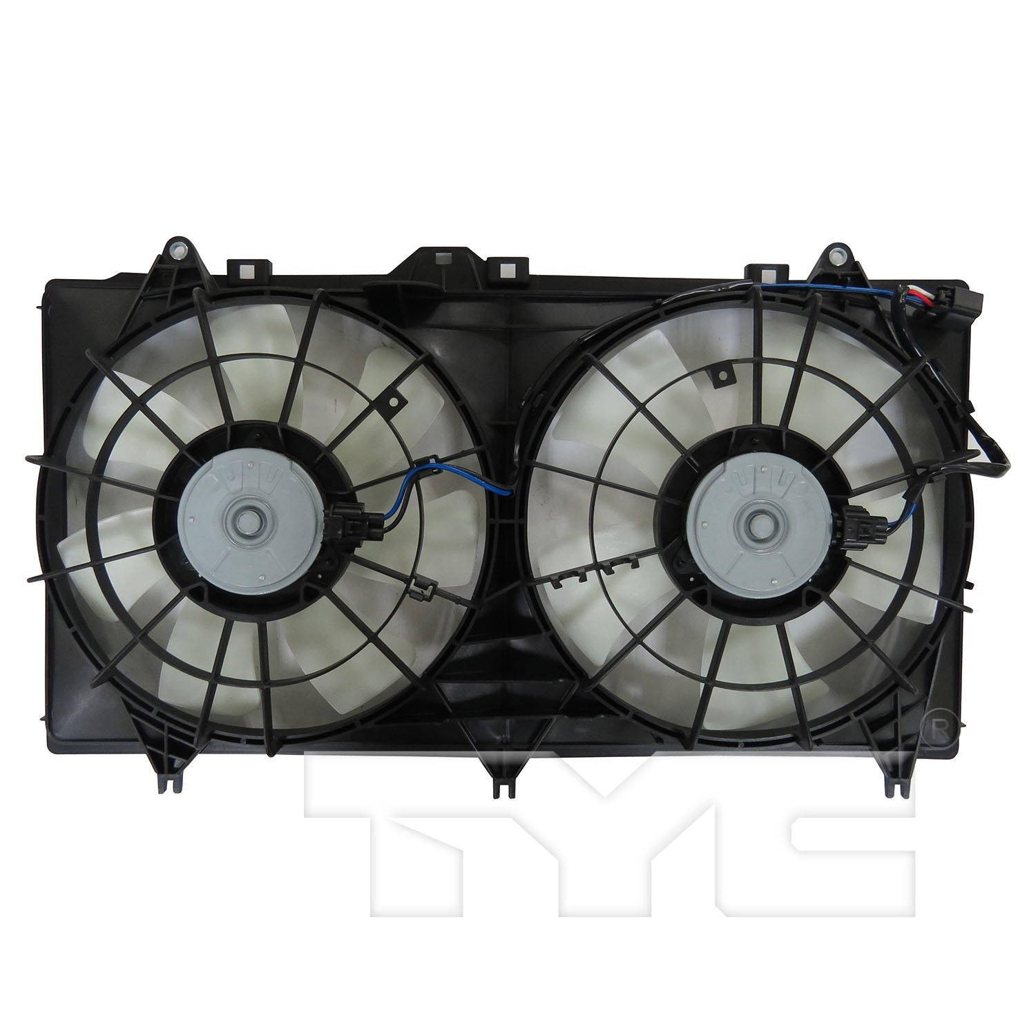 TYC Dual Radiator and Condenser Fan Assembly - 2