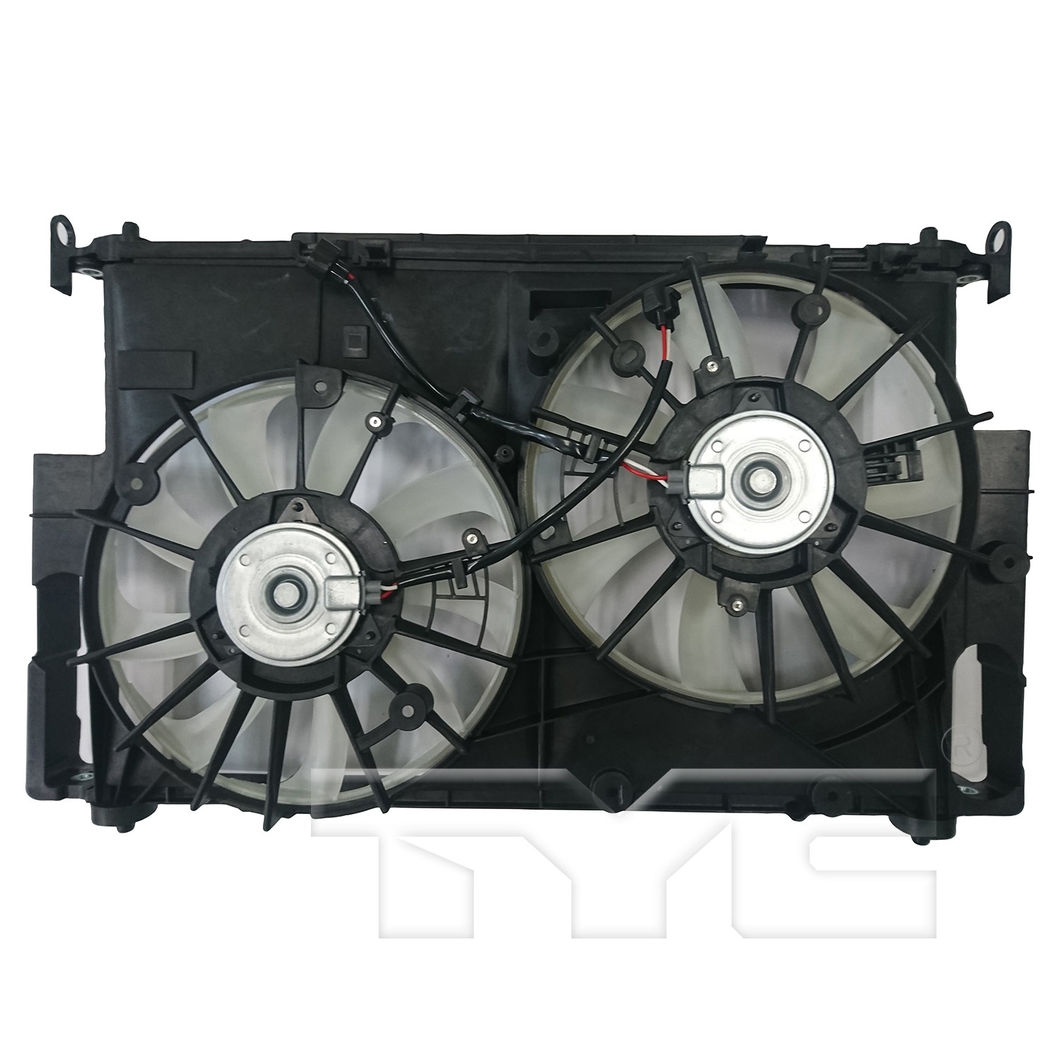 TYC Dual Radiator and Condenser Fan Assembly - 2