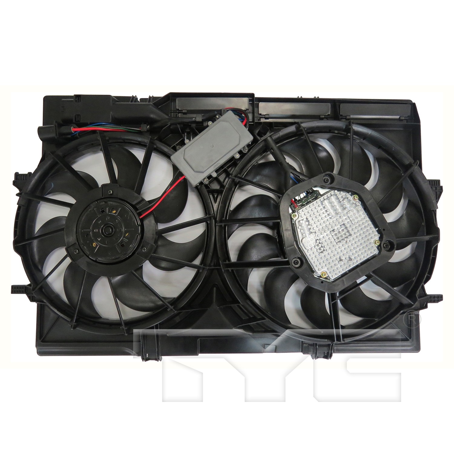 TYC Dual Radiator and Condenser Fan Assembly - 2